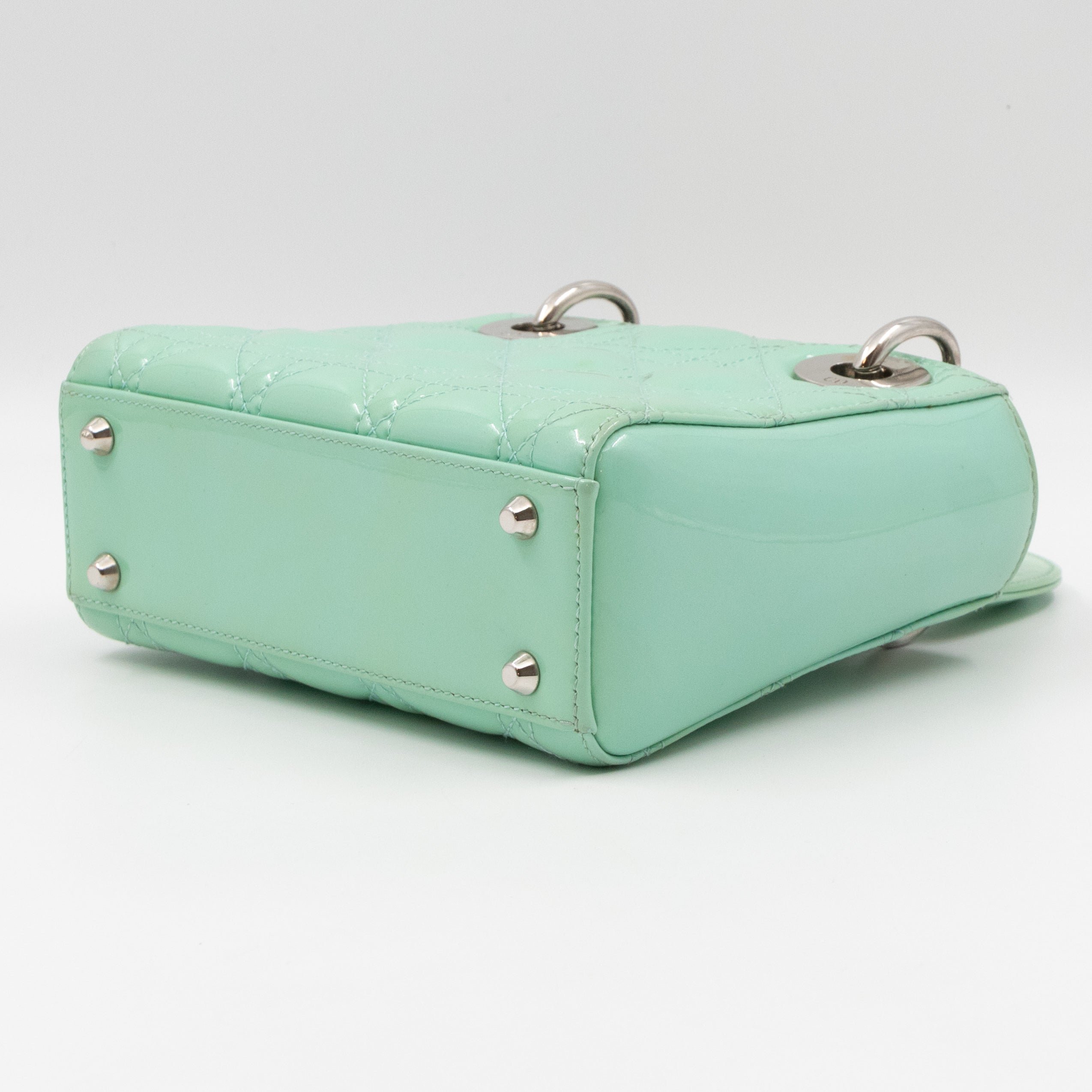 Lady Dior Mini Mint Green Patent Leather