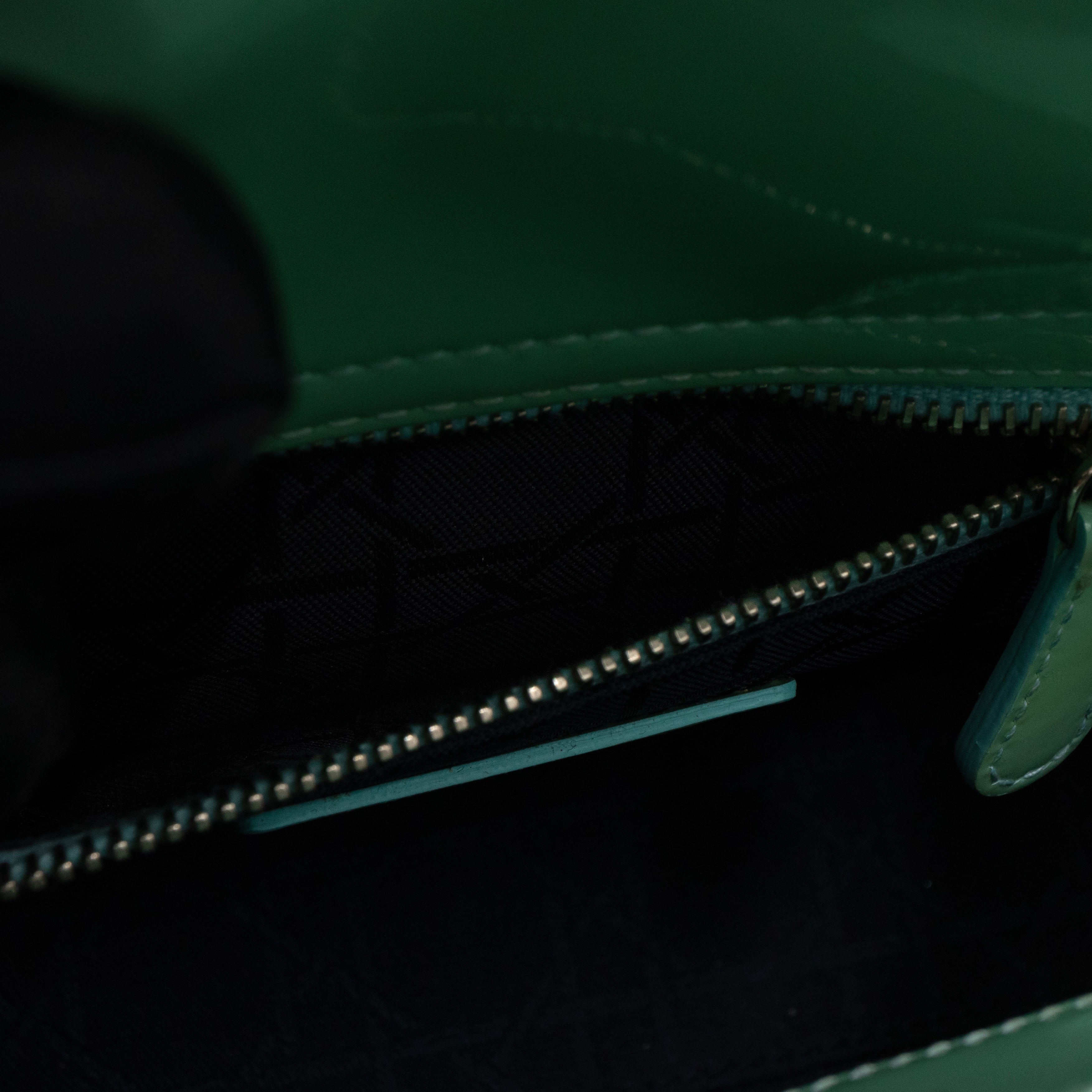 Lady Dior Mini Mint Green Patent Leather