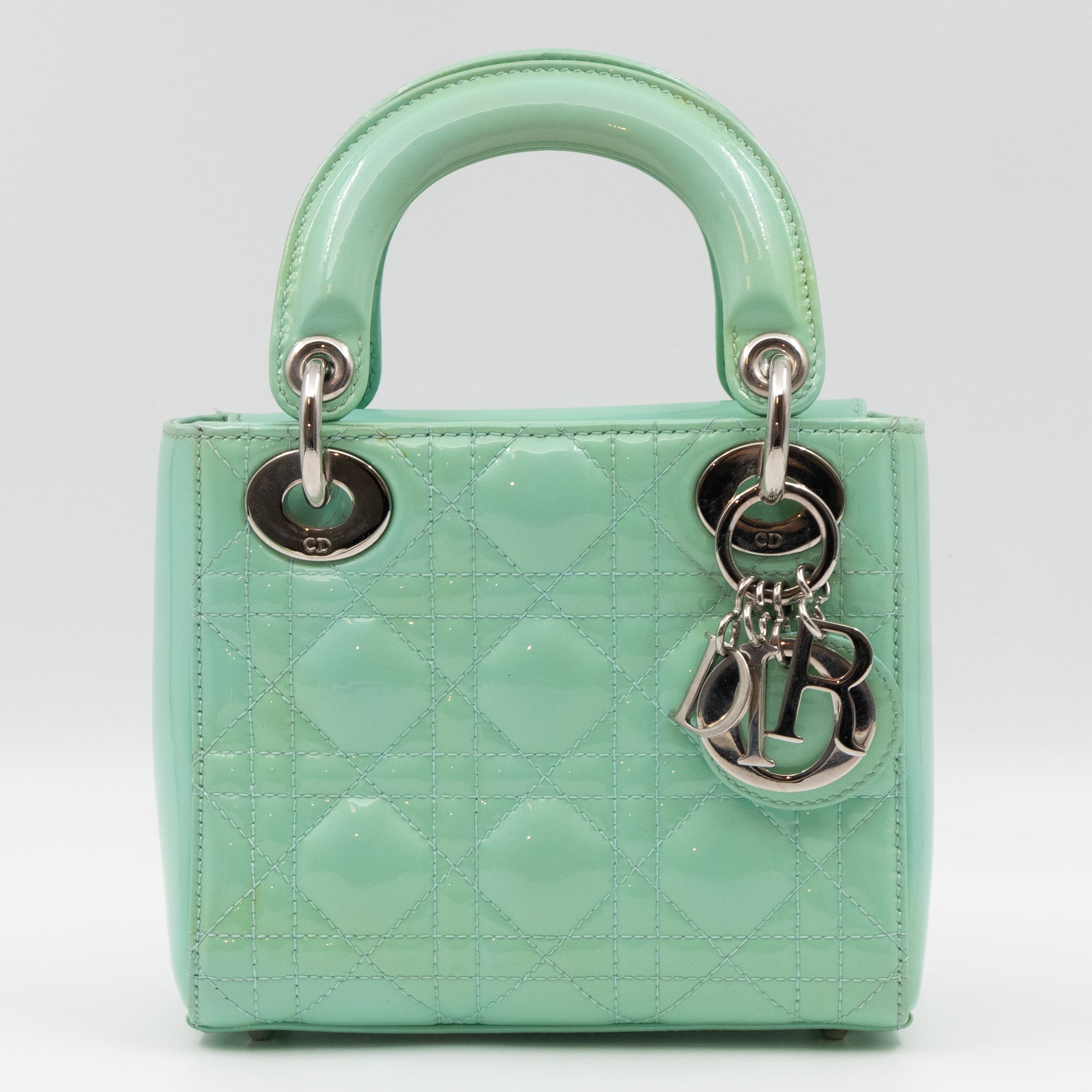 Lady Dior Mini Mint Green Patent Leather