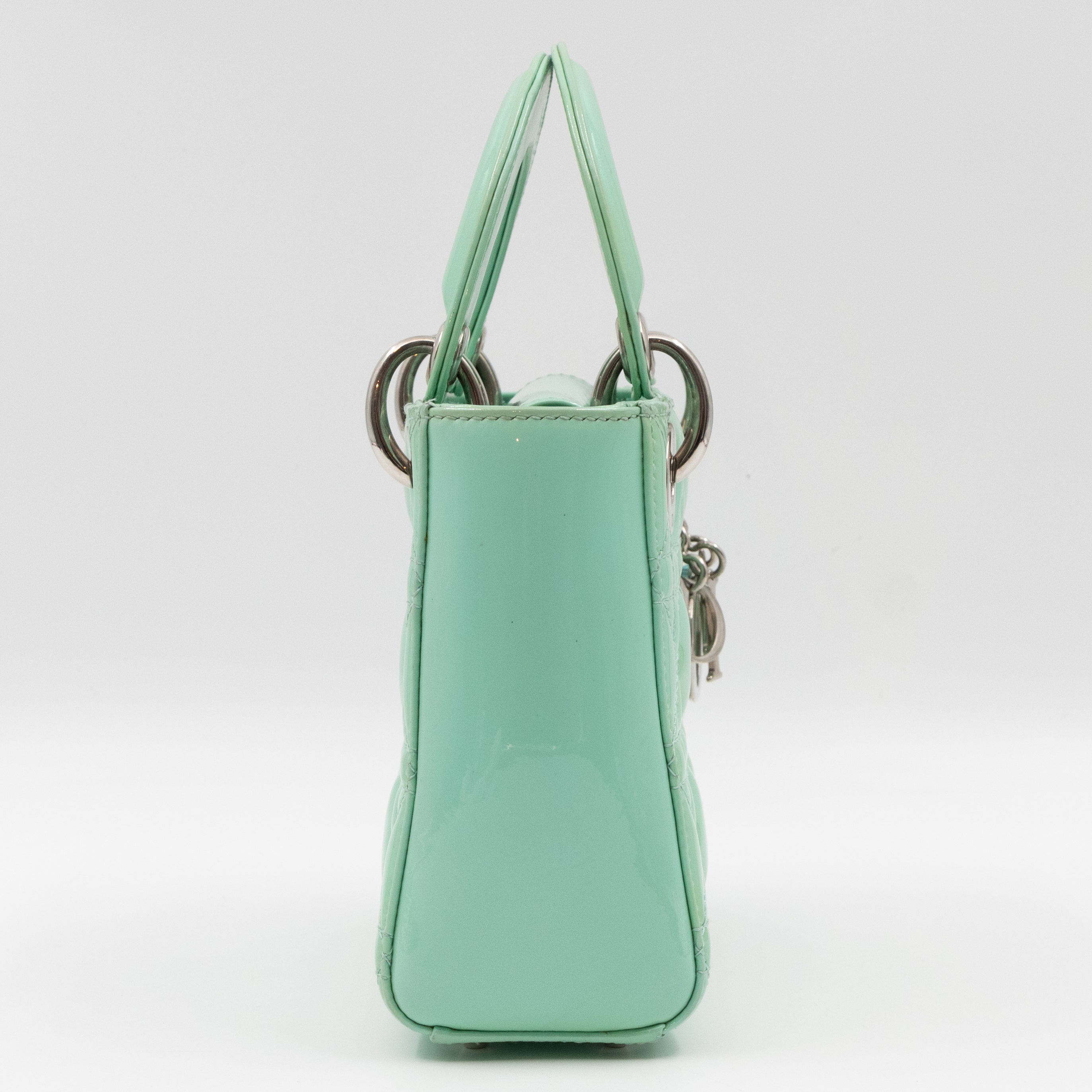 Lady Dior Mini Mint Green Patent Leather
