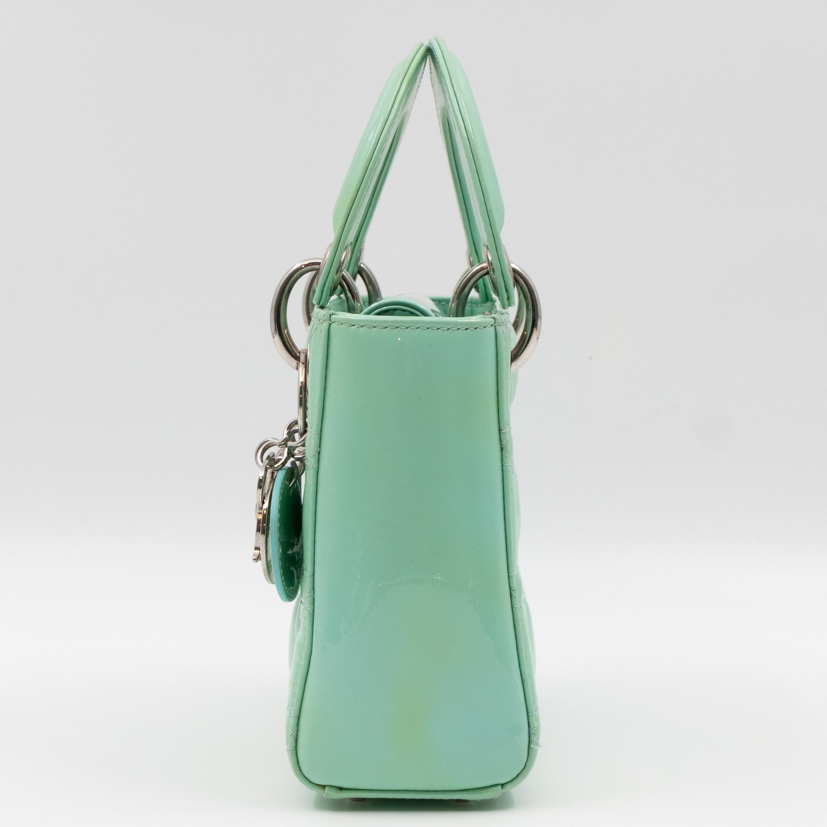 Lady Dior Mini Mint Green Patent Leather