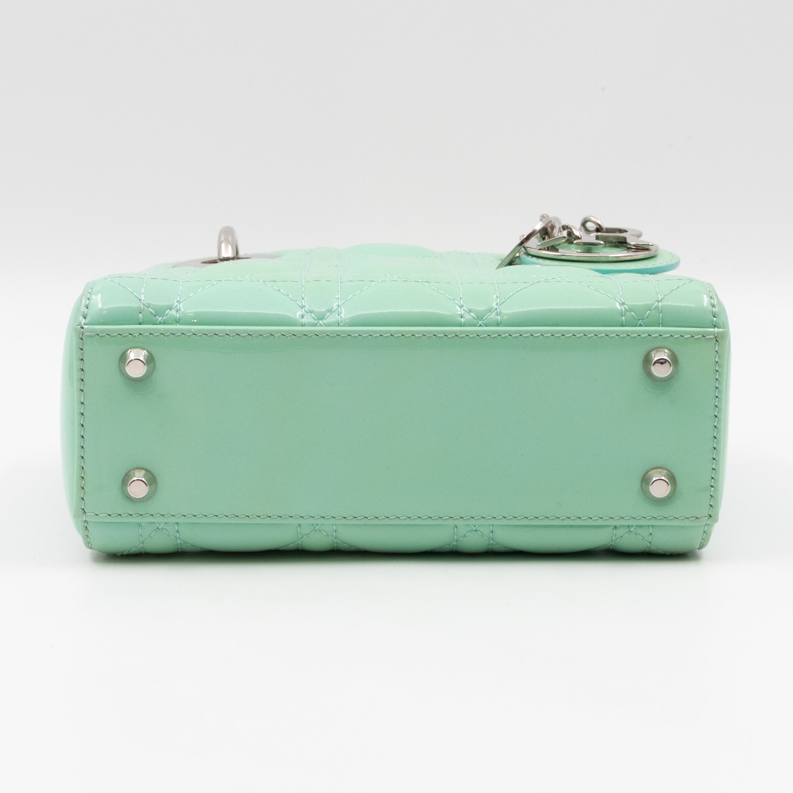 Lady Dior Mini Mint Green Patent Leather
