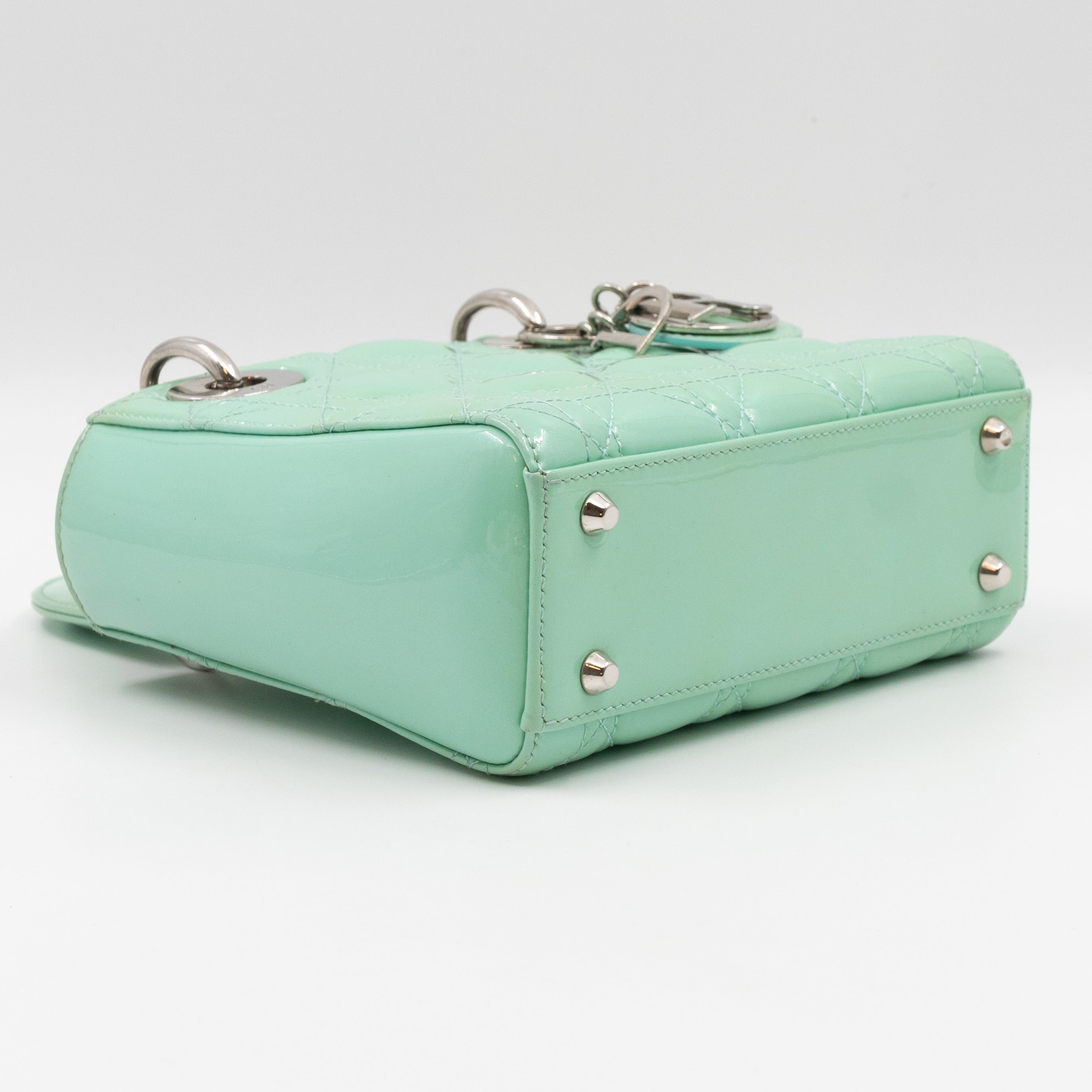 Lady Dior Mini Mint Green Patent Leather