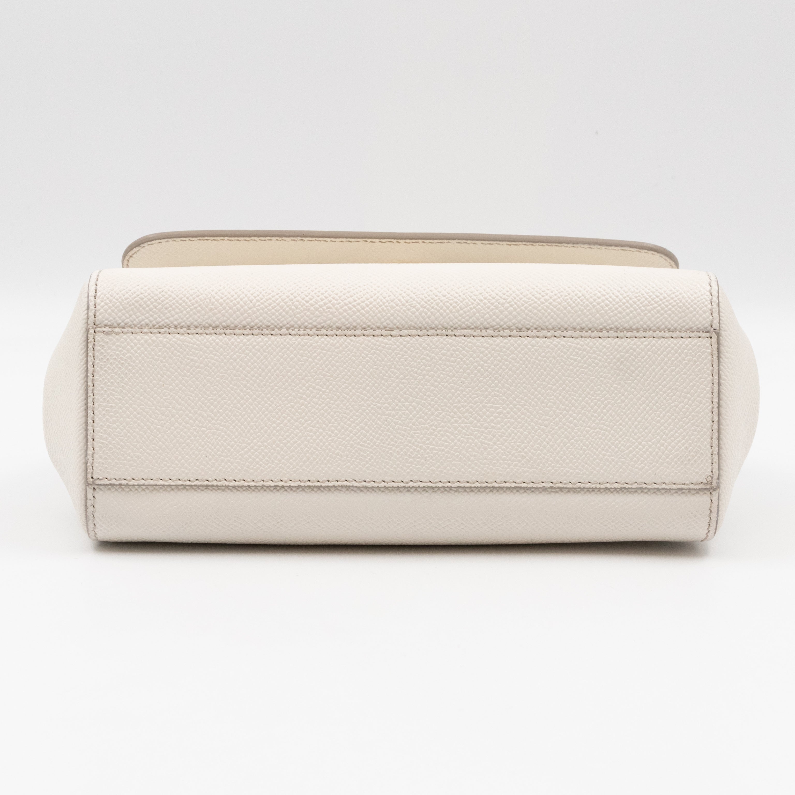 Sicily Small Dauphine Leather White