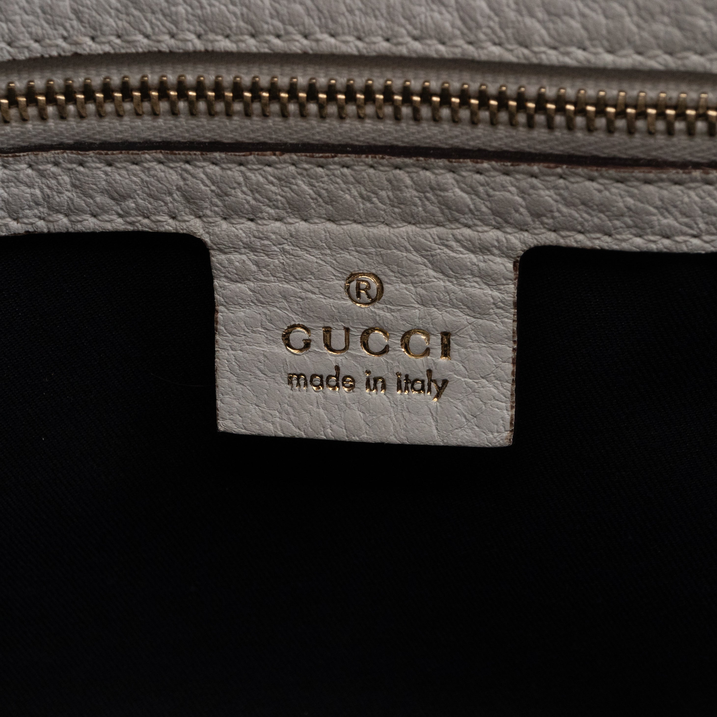 Bamboo Ring Half Moon Hobo Bag White Leather