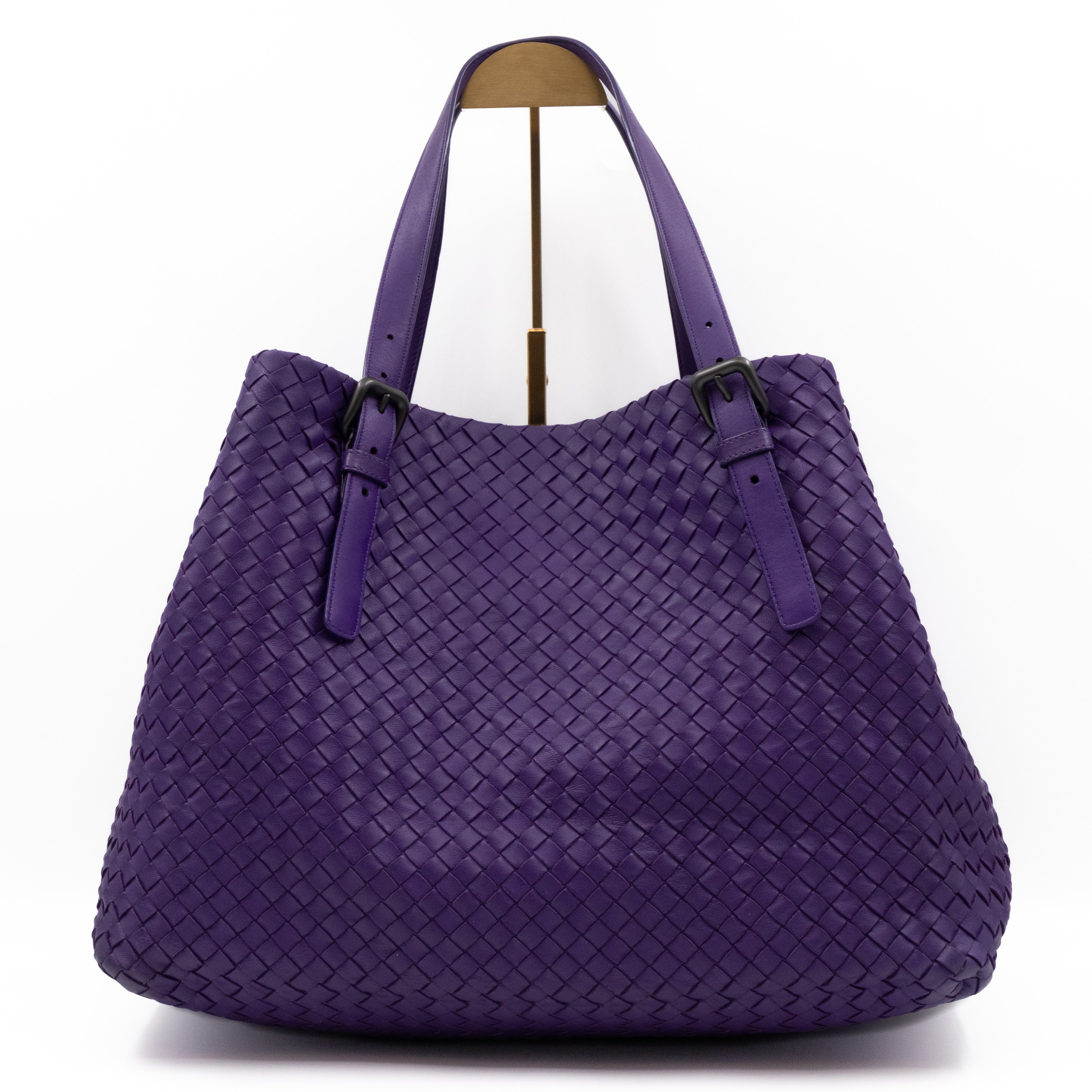 Large Cabat Tote Intrecciato Purple Leather