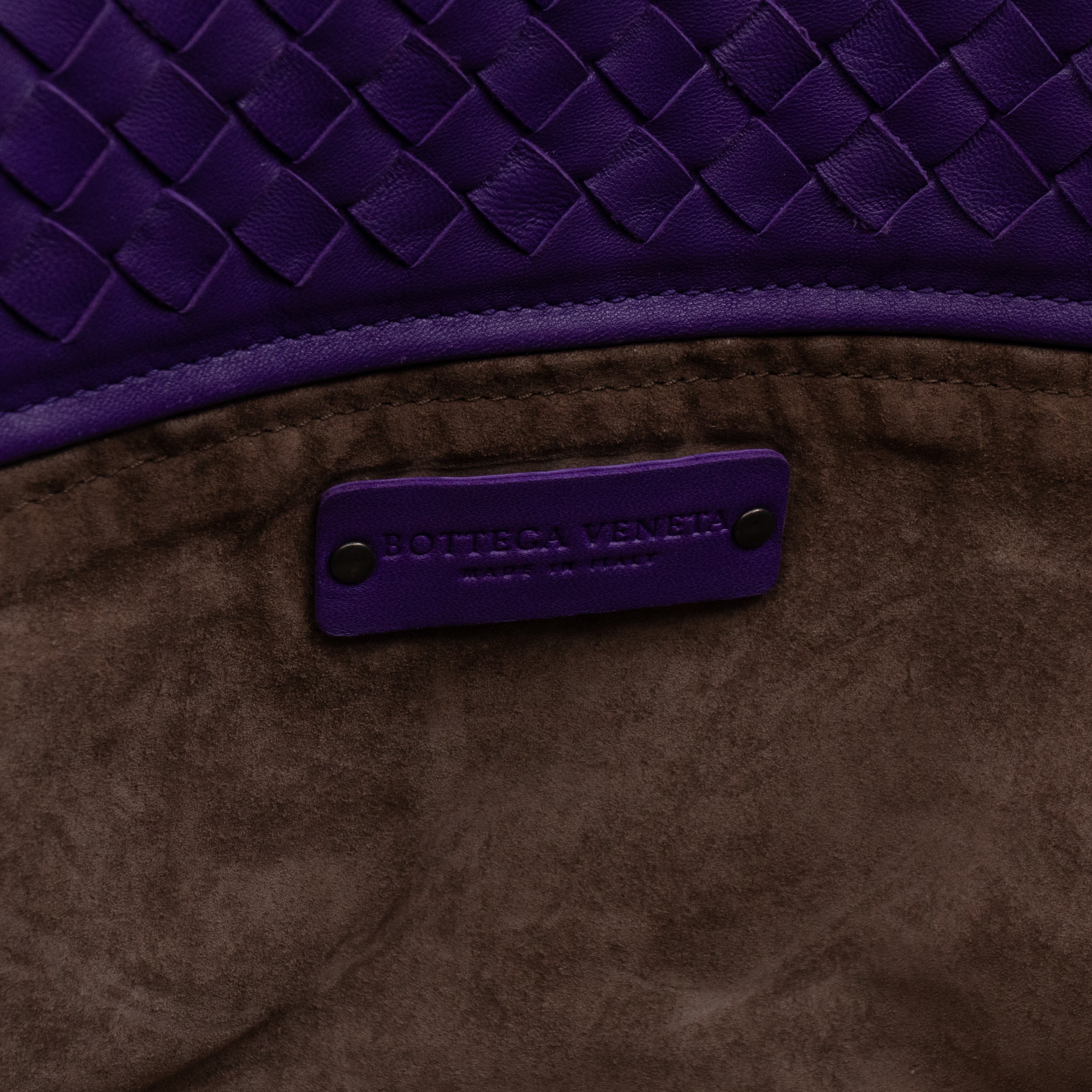 Large Cabat Tote Intrecciato Purple Leather