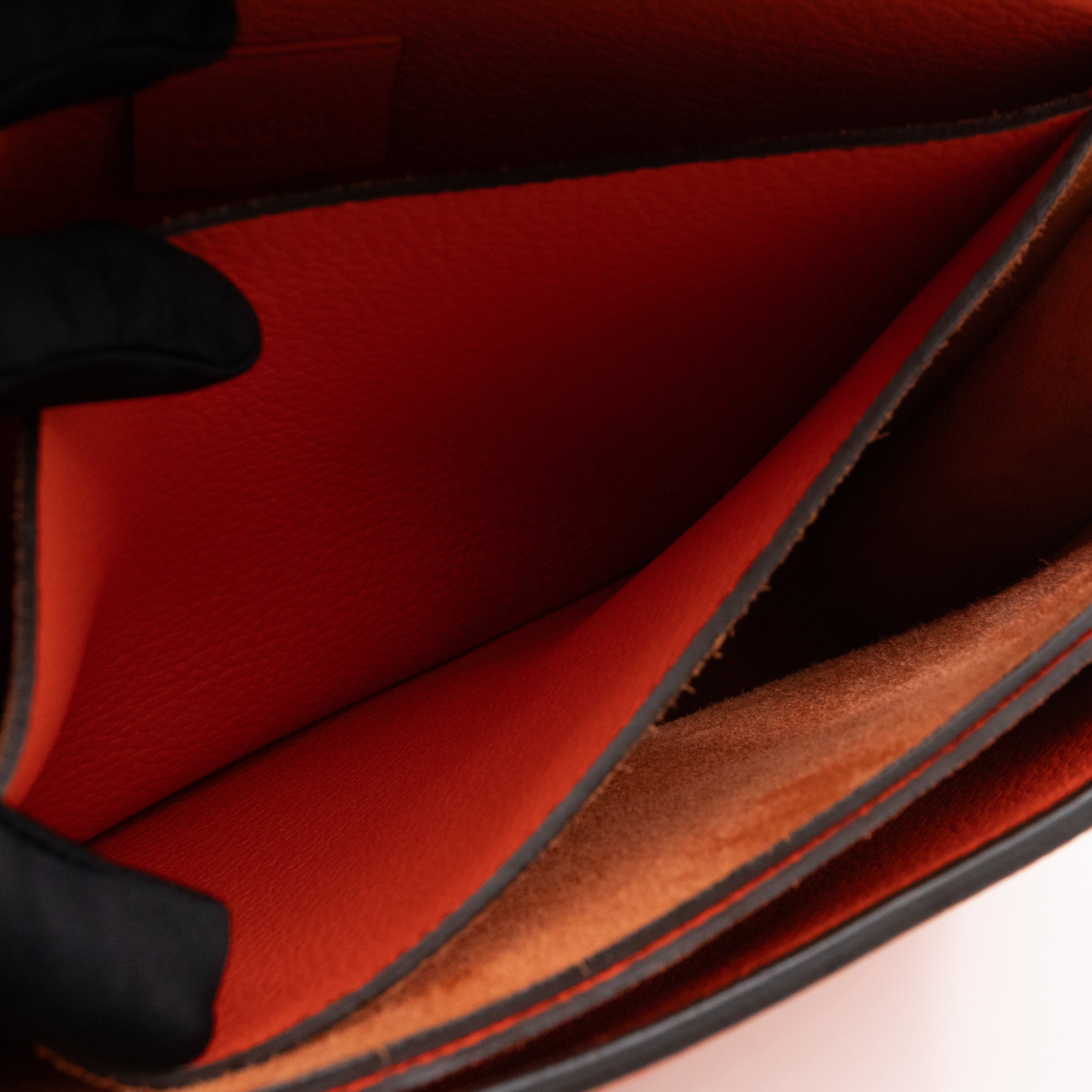 Jackie Soft Flap Bag Orange Leather