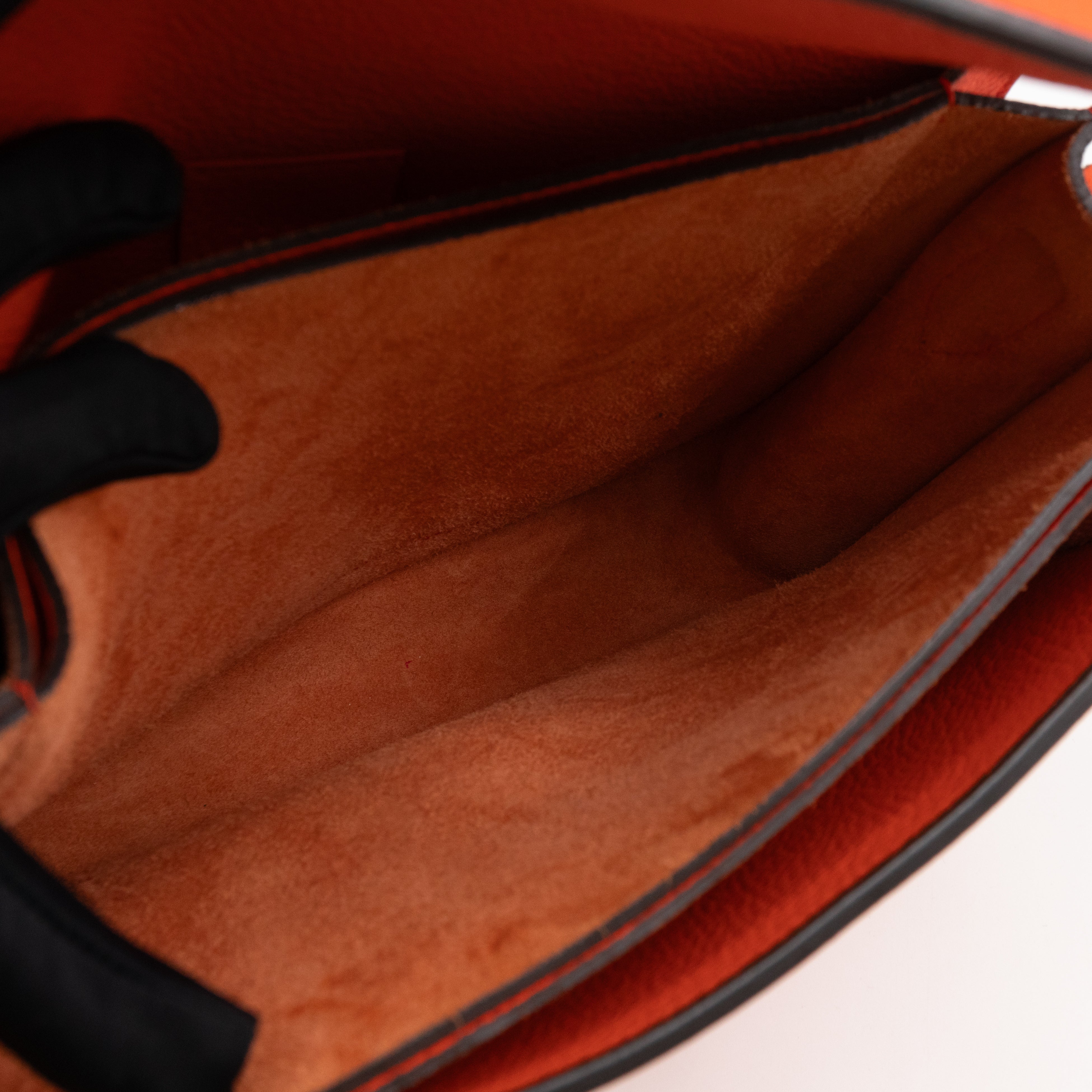 Jackie Soft Flap Bag Orange Leather