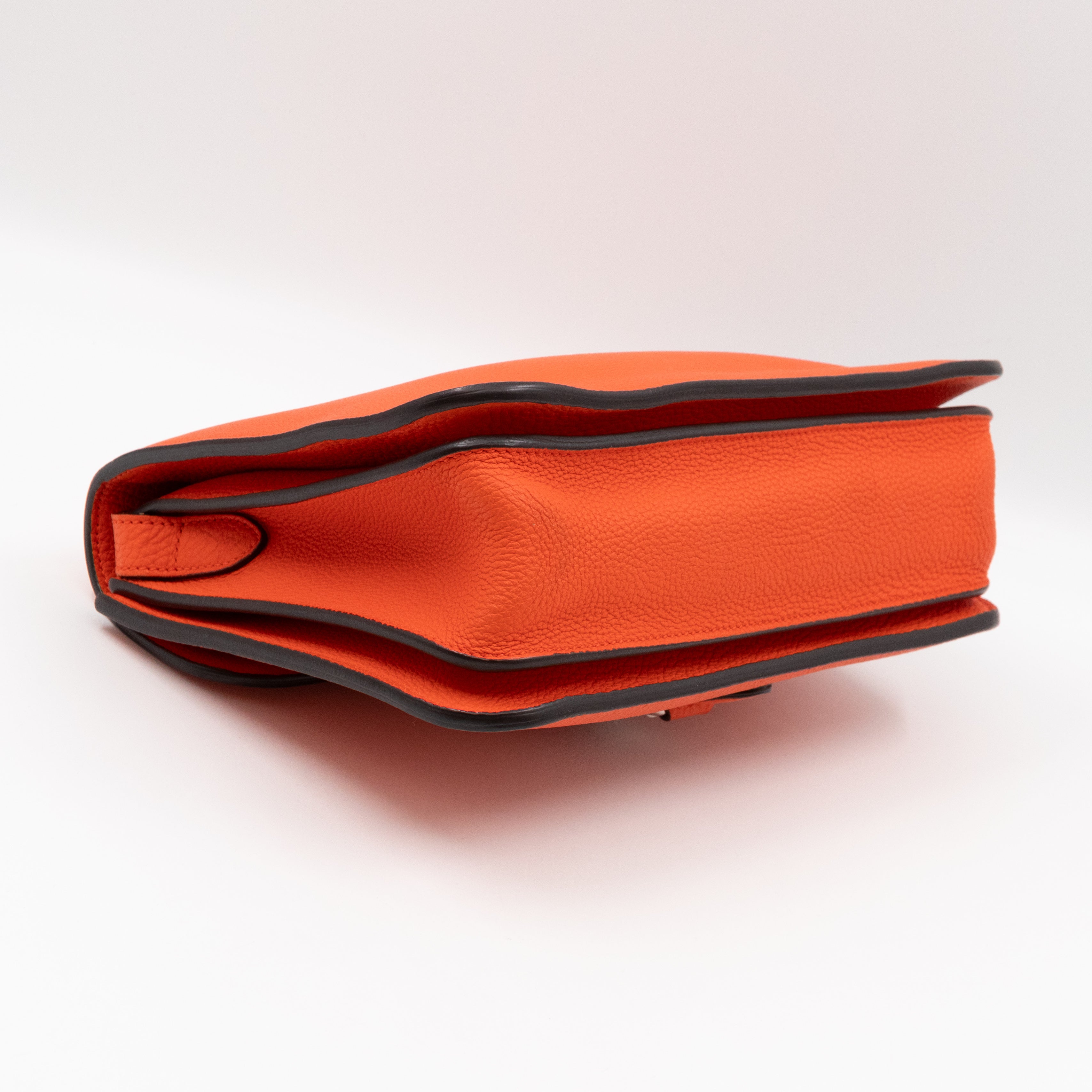 Jackie Soft Flap Bag Orange Leather