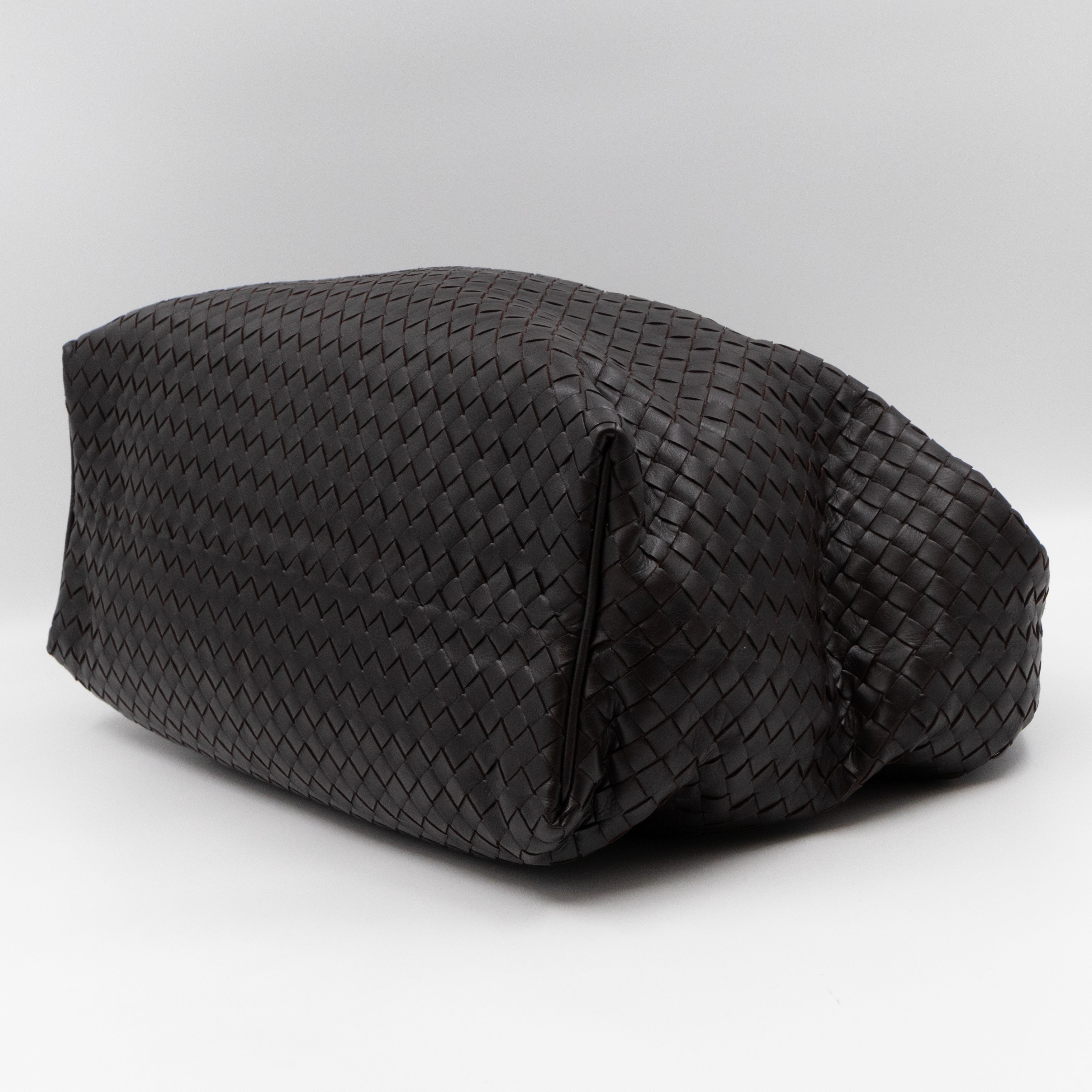 Sloane Hobo Bag Intrecciato Brown Leather