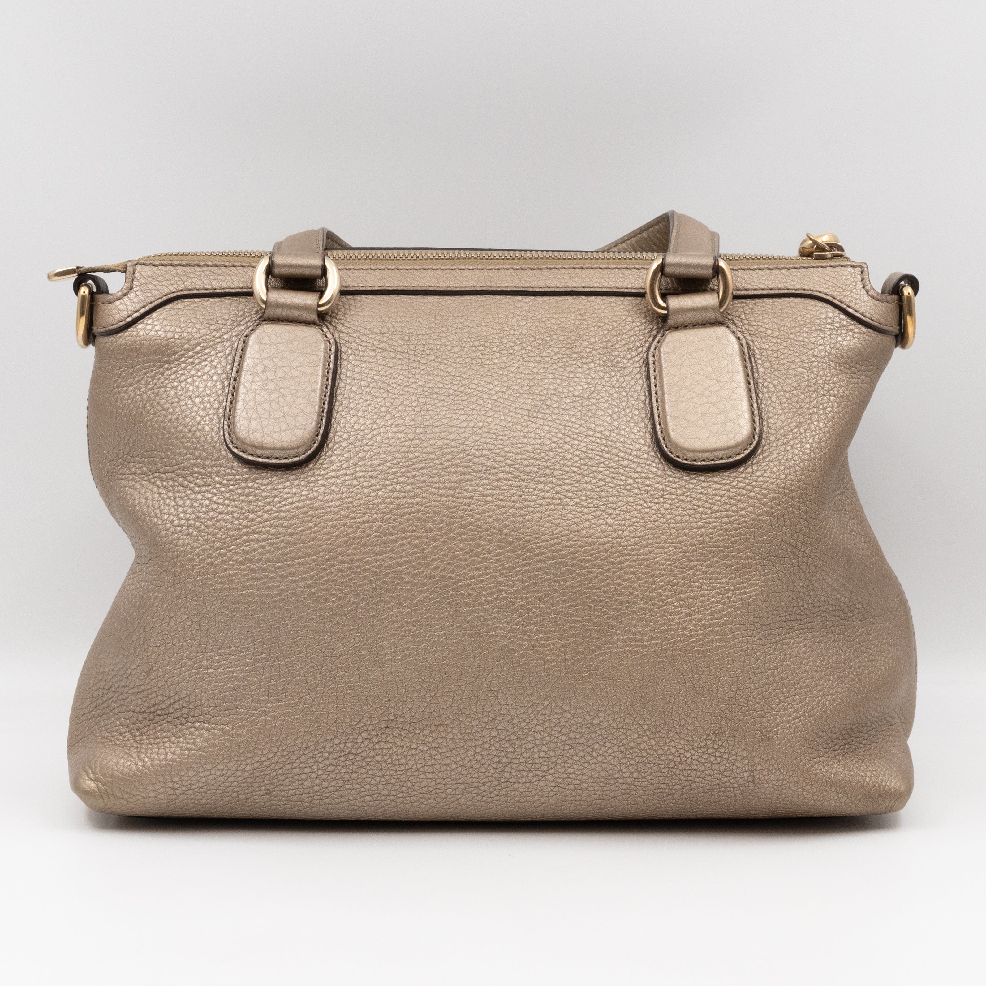 Soho Two Way Shoulder Bag Champagne Leather