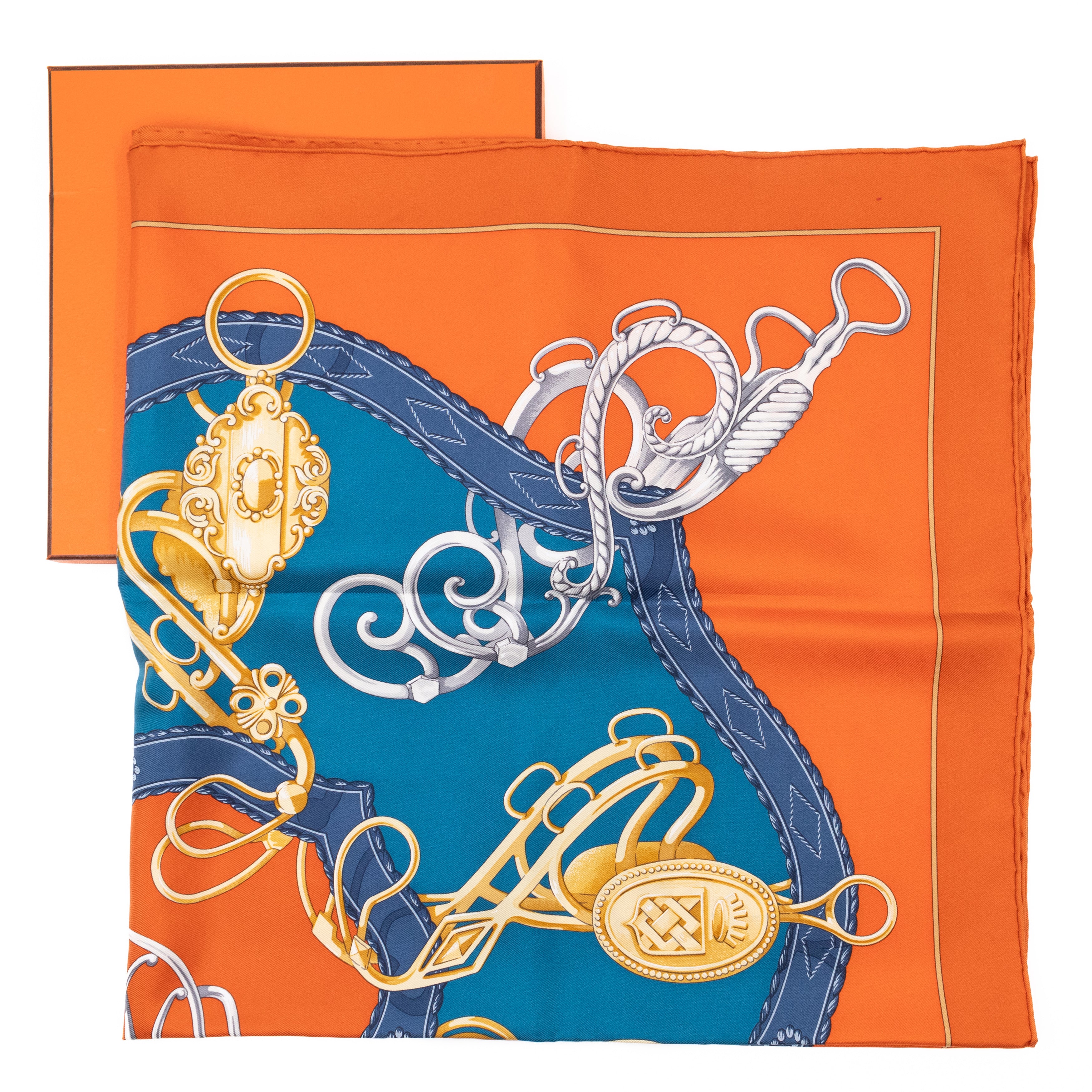 Silk Scarf 90 Profile Selleriere Orange