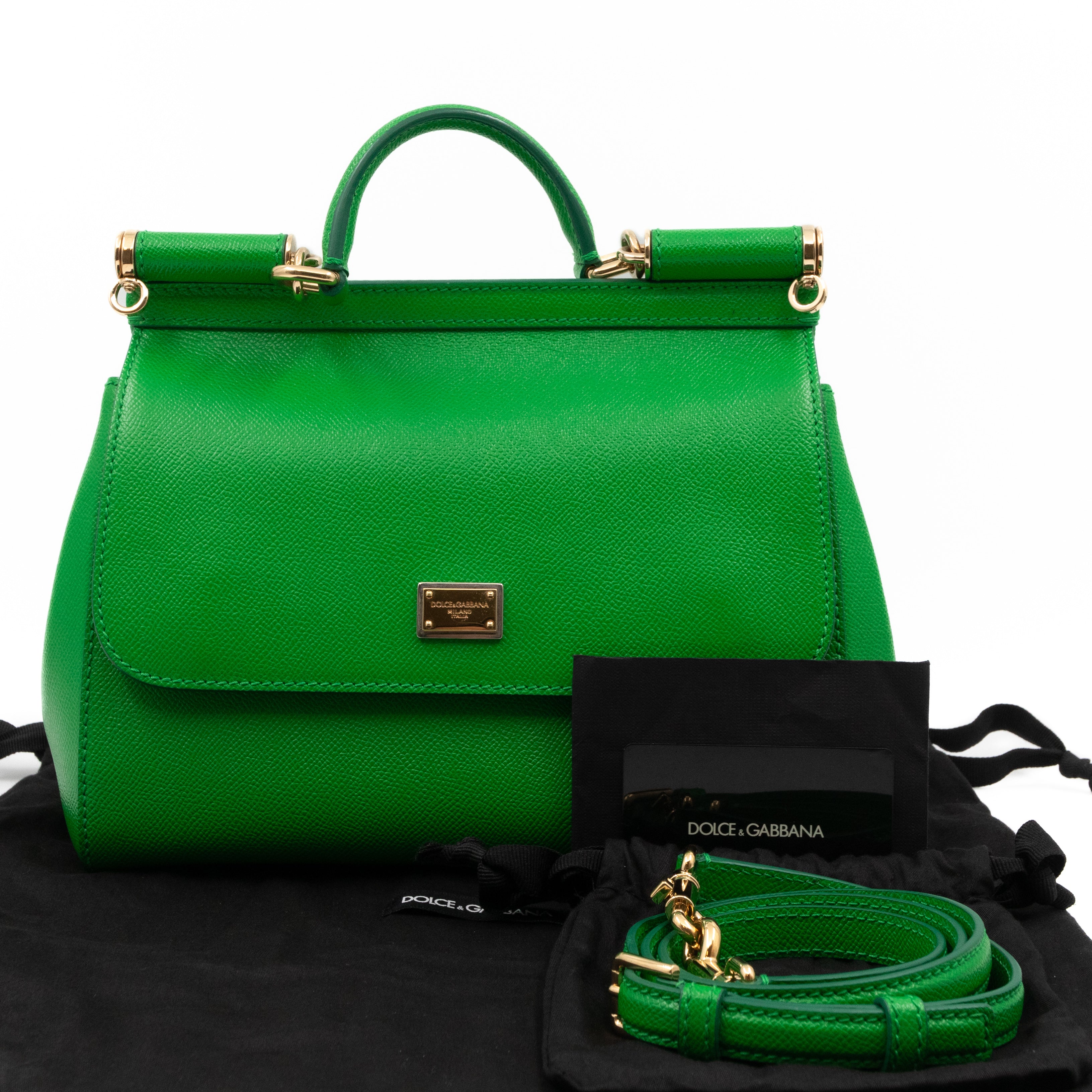 Sicily Medium Dauphine Leather Green