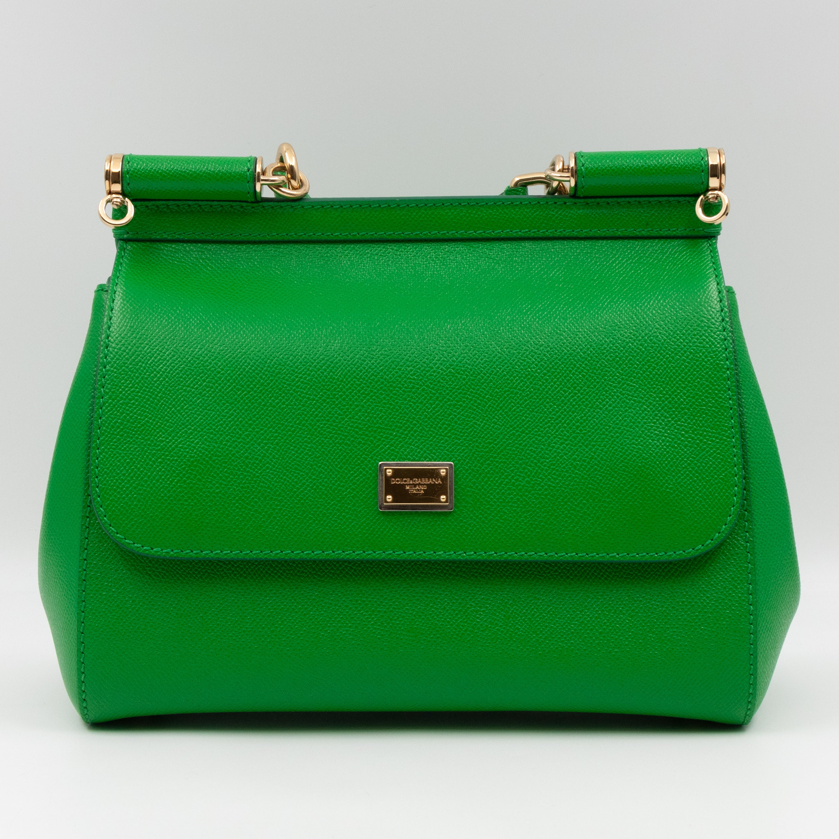 Sicily Medium Dauphine Leather Green