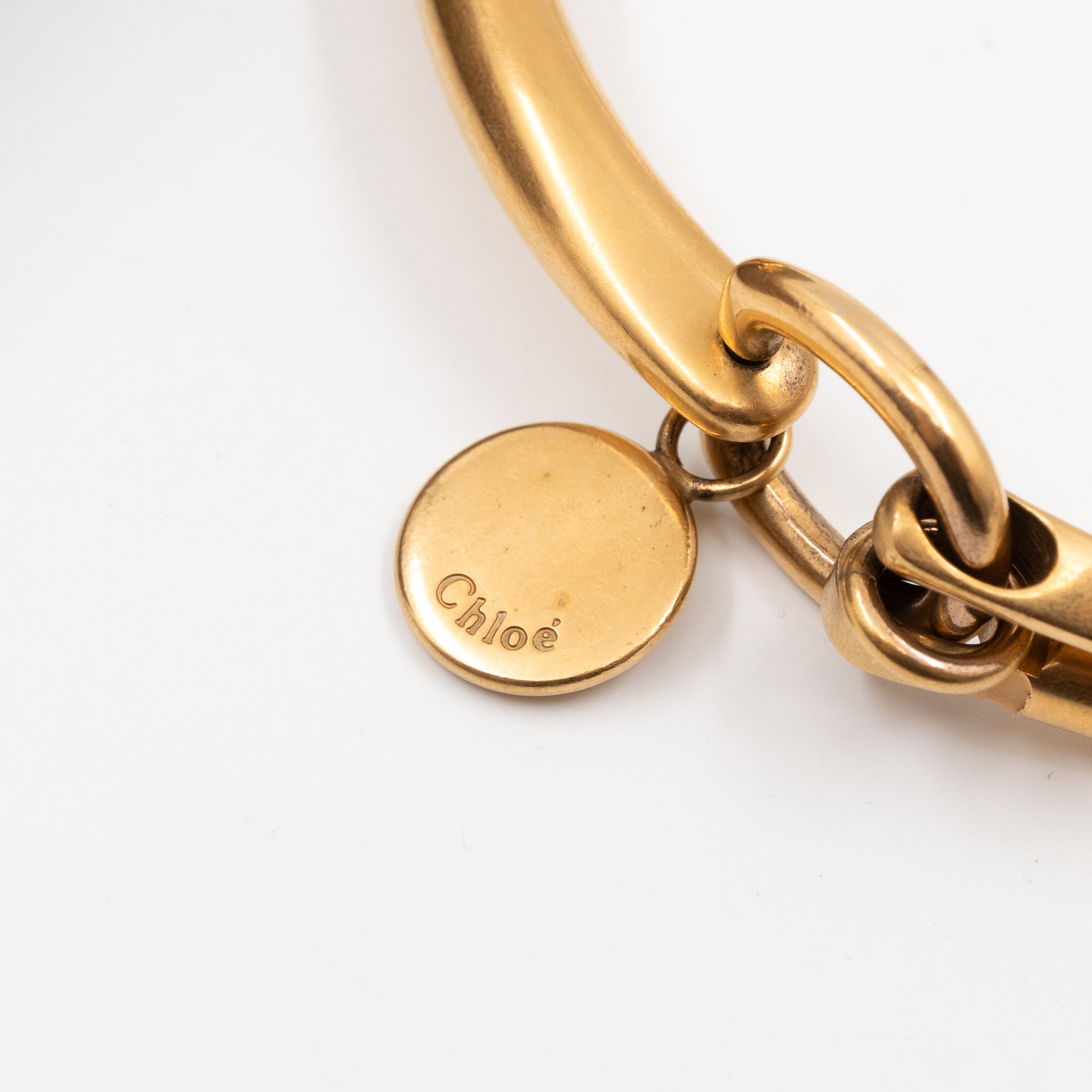 Nile Bracelet Bag Medium Gray Leather