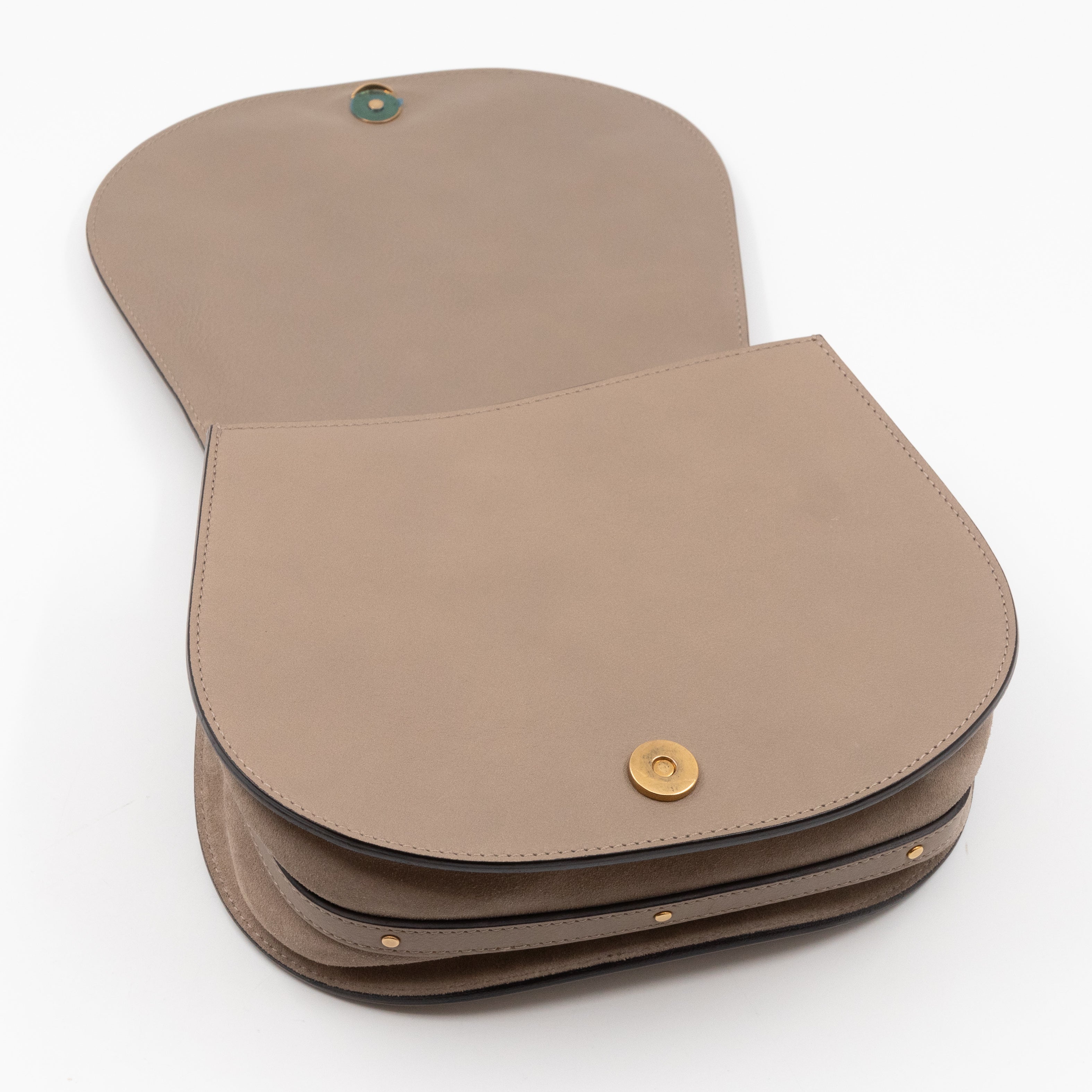 Nile Bracelet Bag Medium Gray Leather