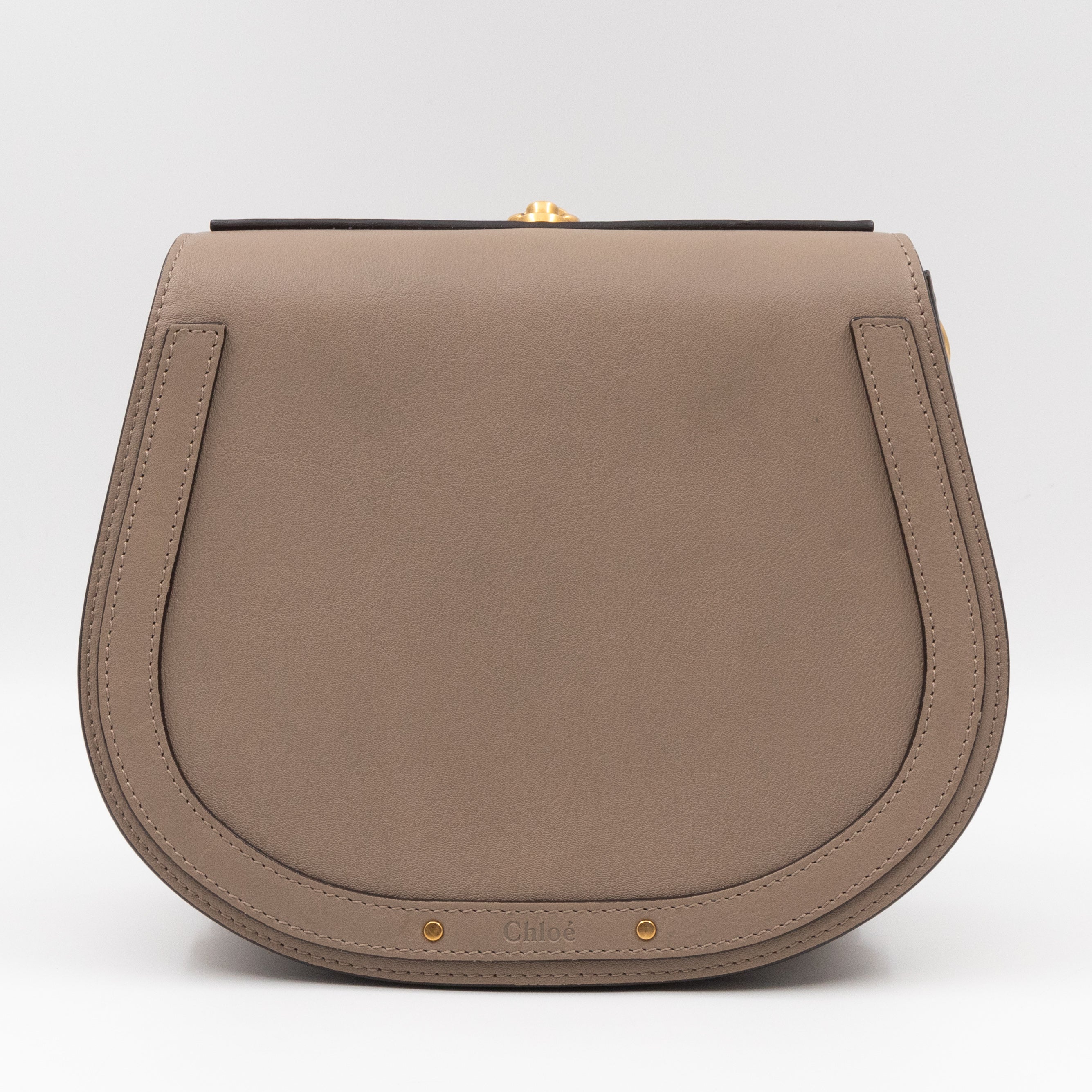 Nile Bracelet Bag Medium Gray Leather