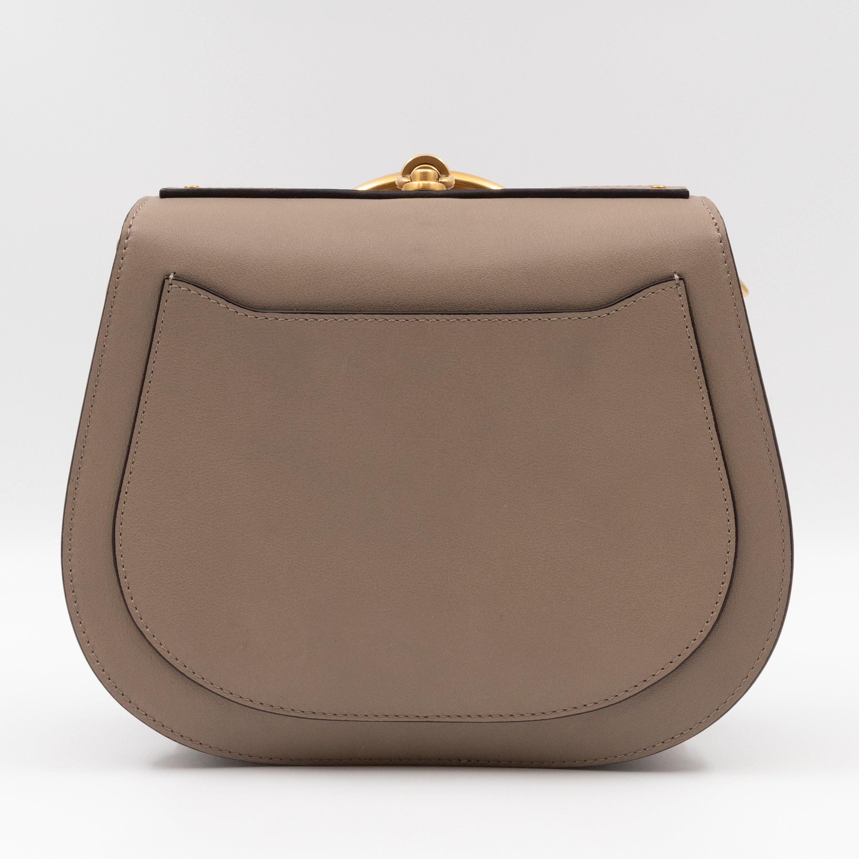 Nile Bracelet Bag Medium Gray Leather