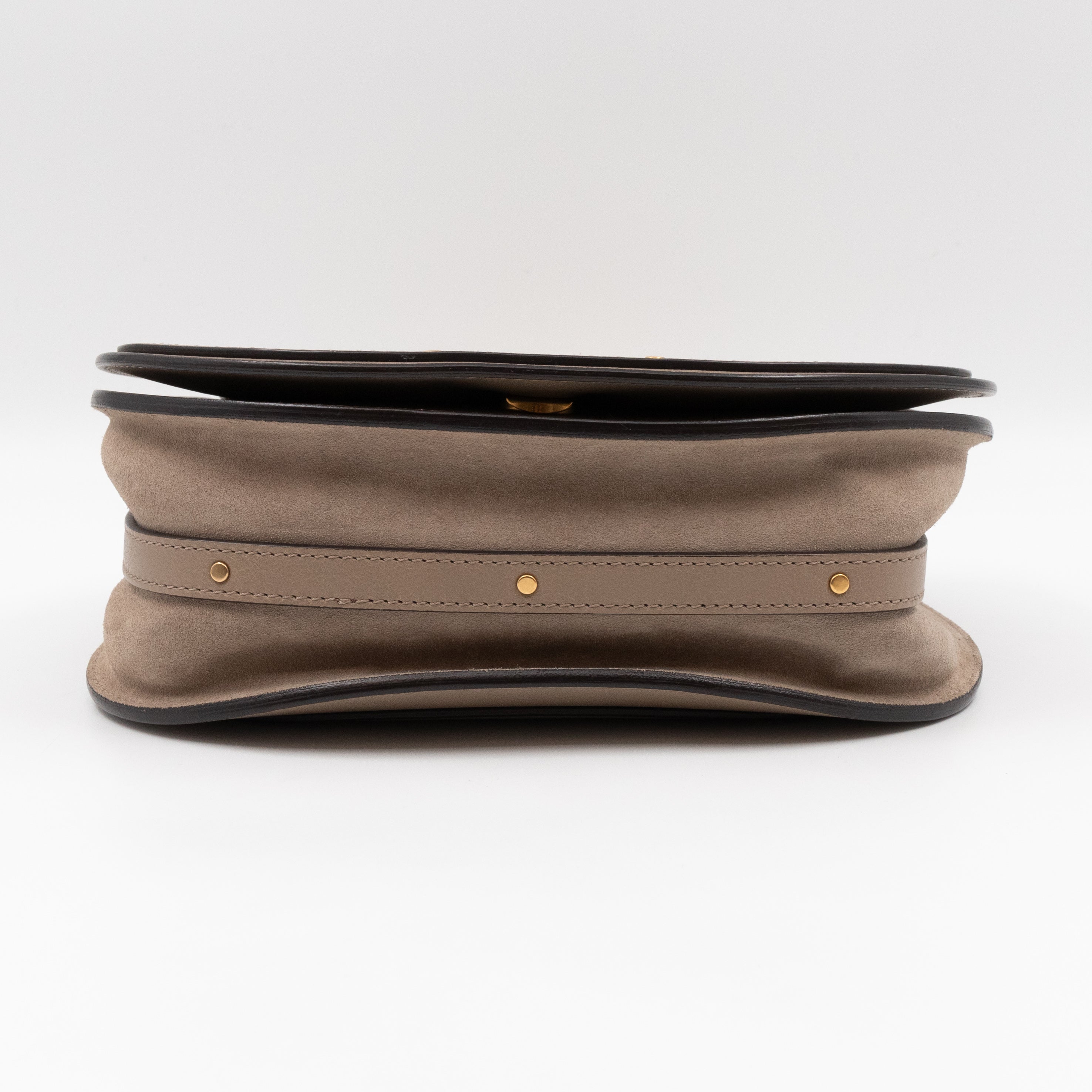 Nile Bracelet Bag Medium Gray Leather