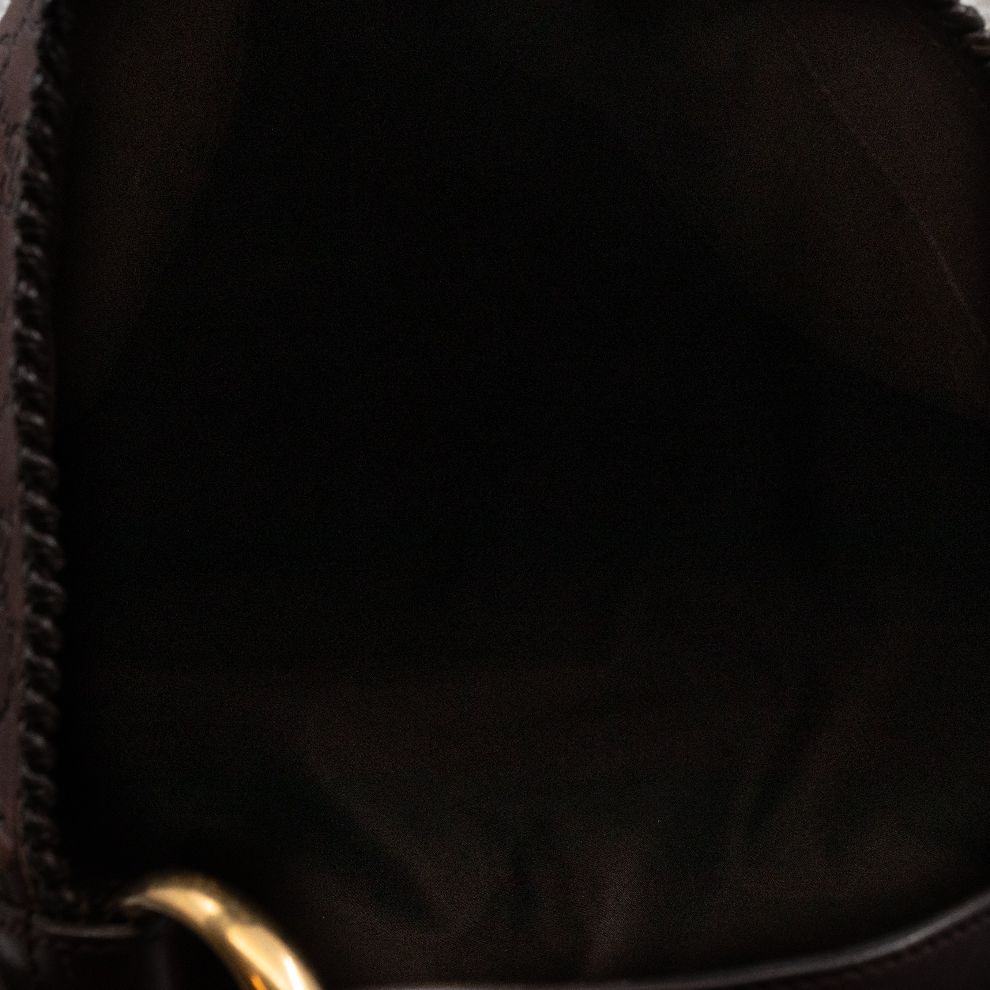 Horsebit Hobo Bag Large Brown Leather