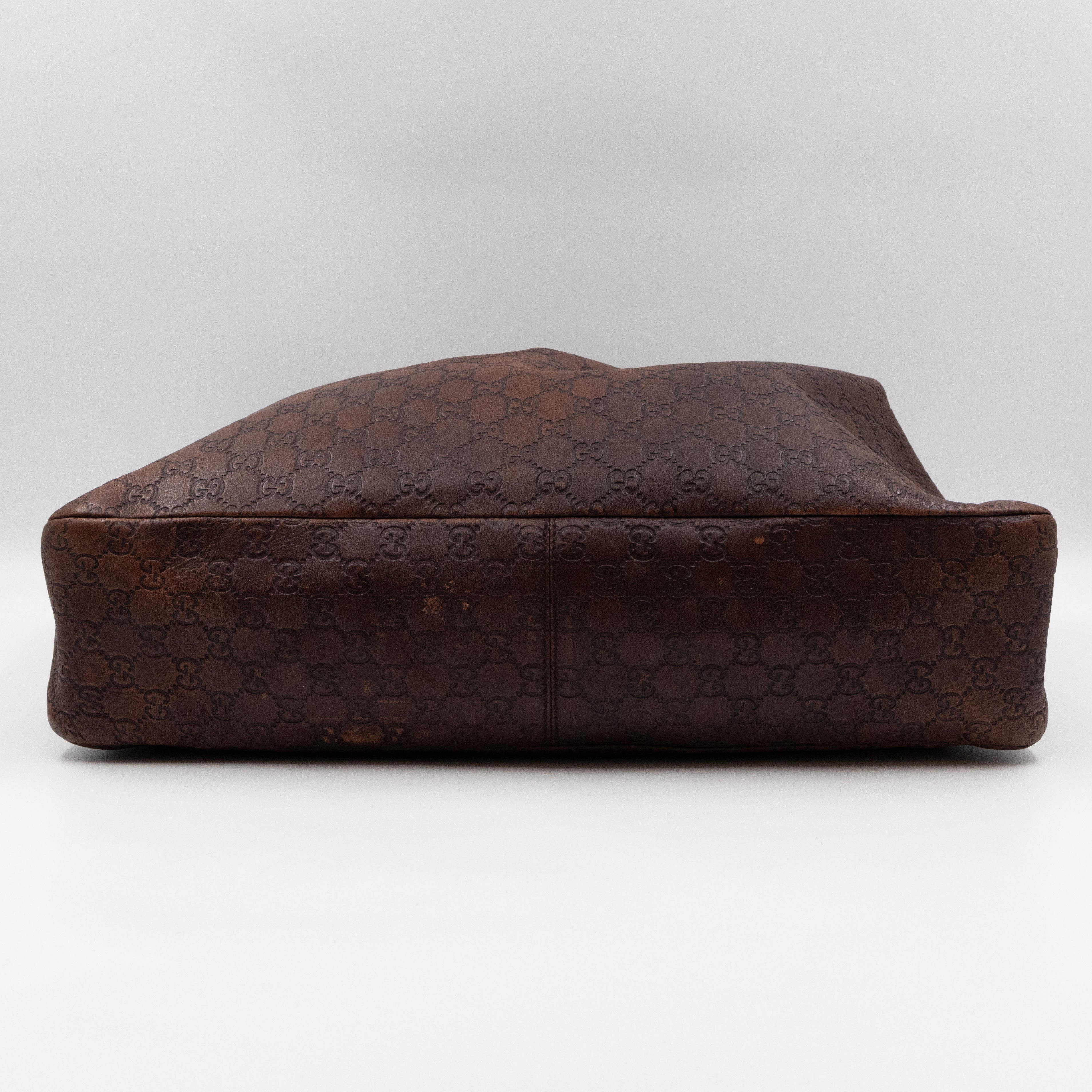 Horsebit Hobo Bag Large Brown Leather