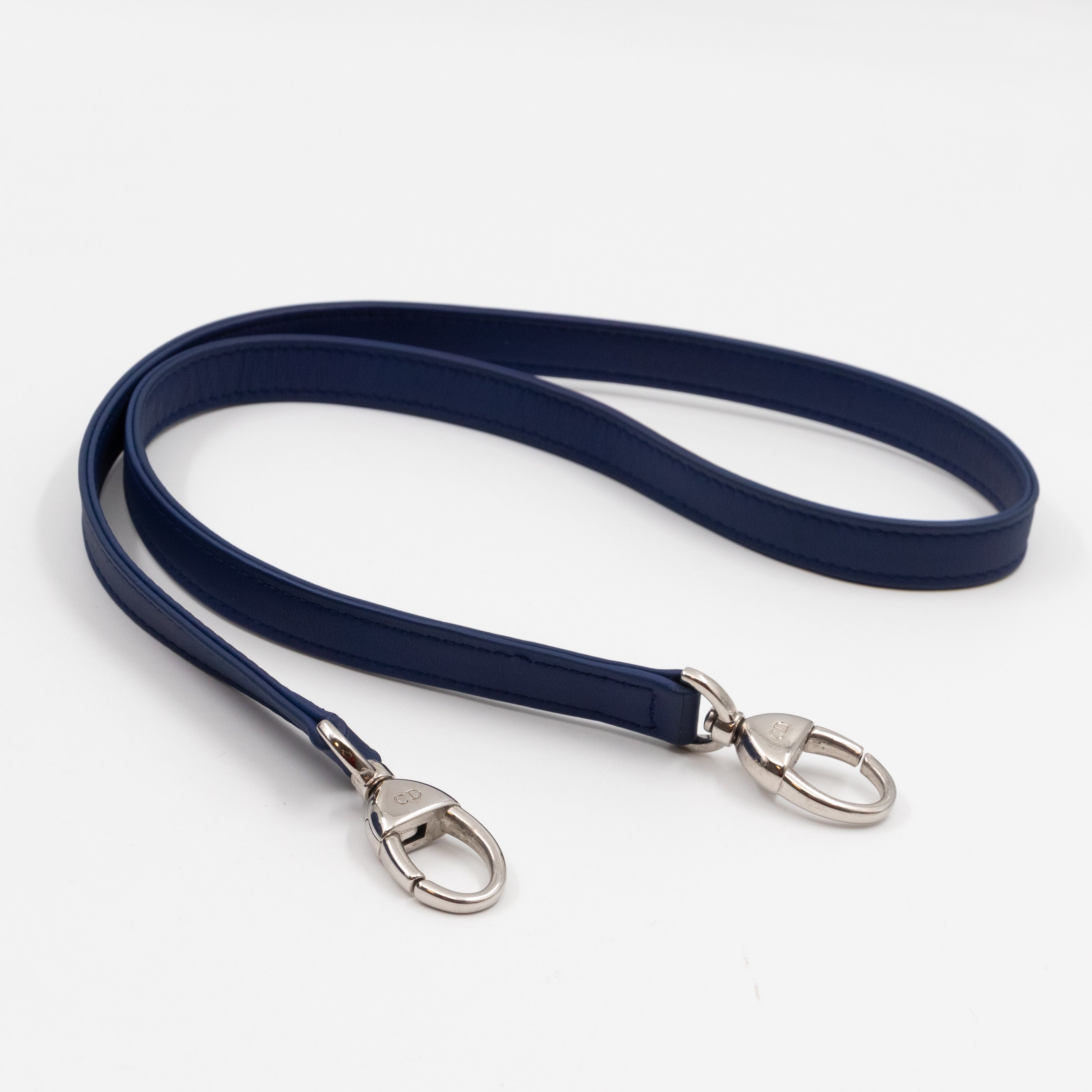 Lady Dior Large Navy Blue Ultra Matte Leather