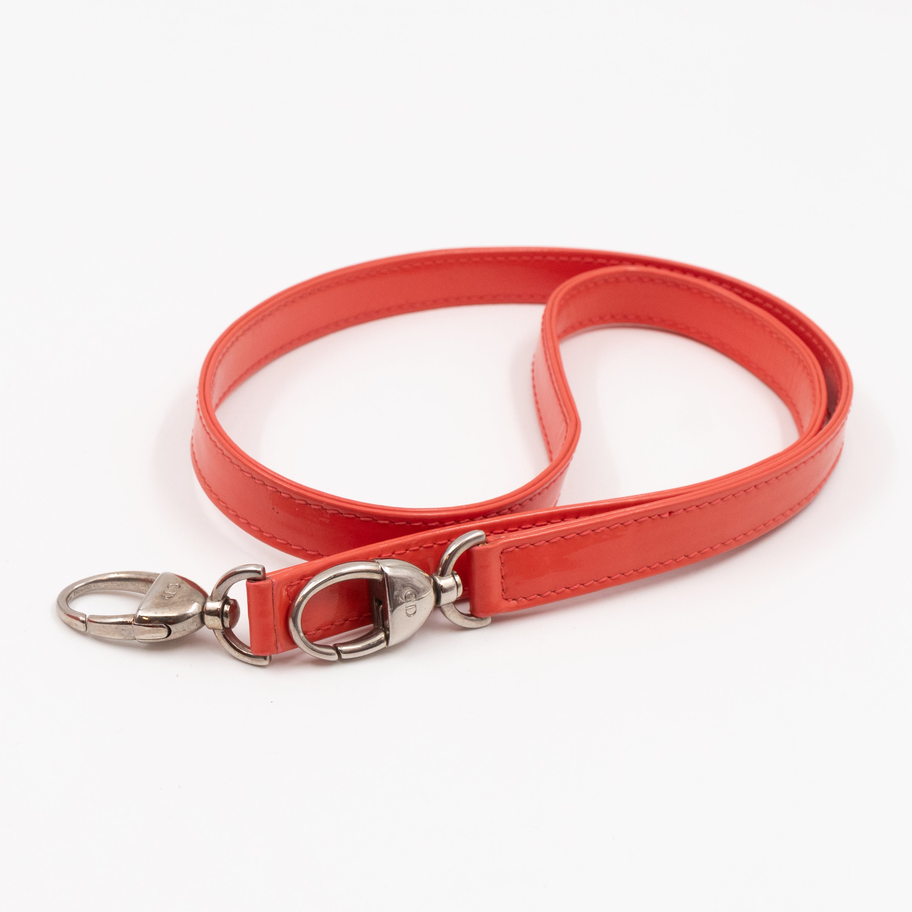 Lady Dior Medium Coral Patent Leather