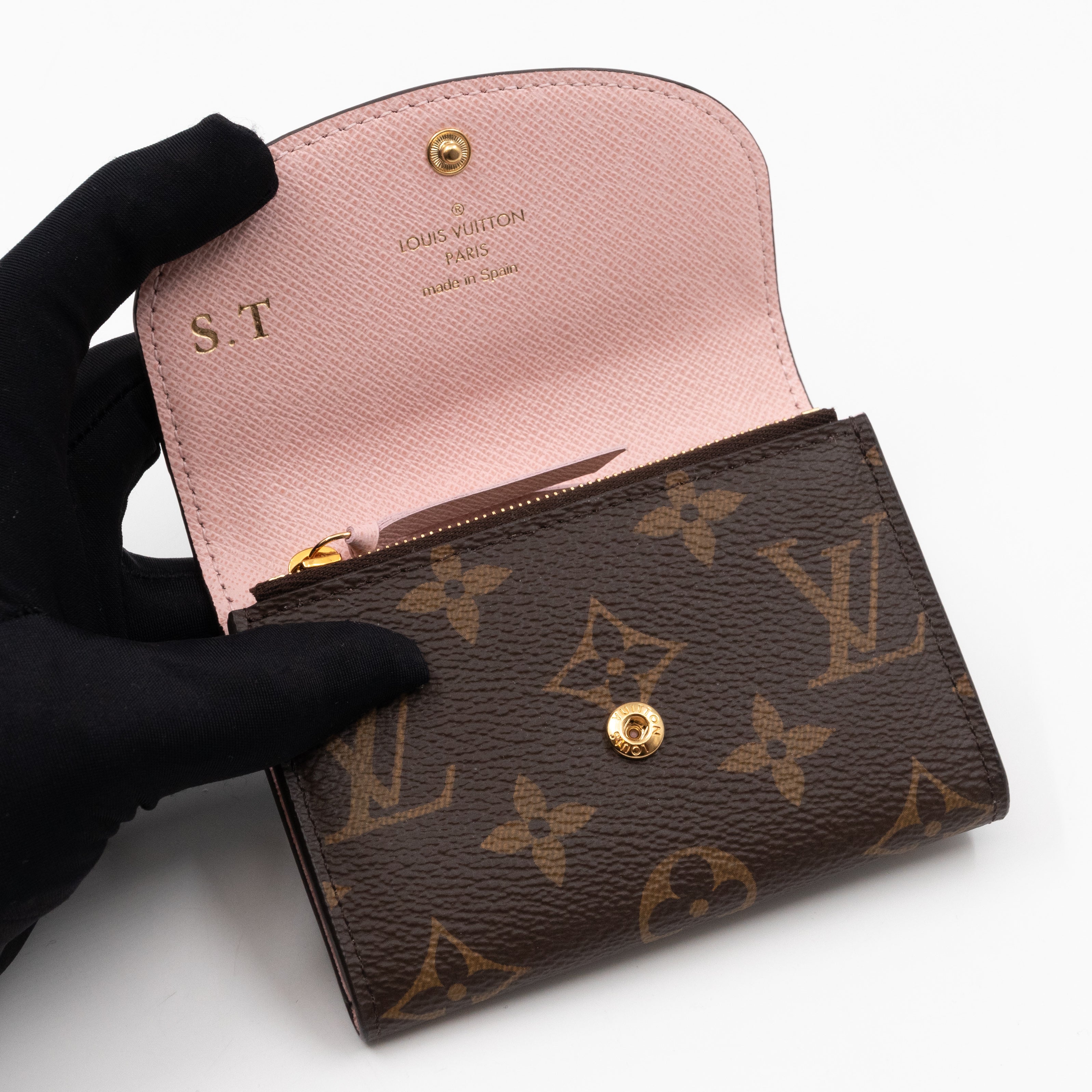 Rosalie Coin Purse Monogram Rose Ballerine