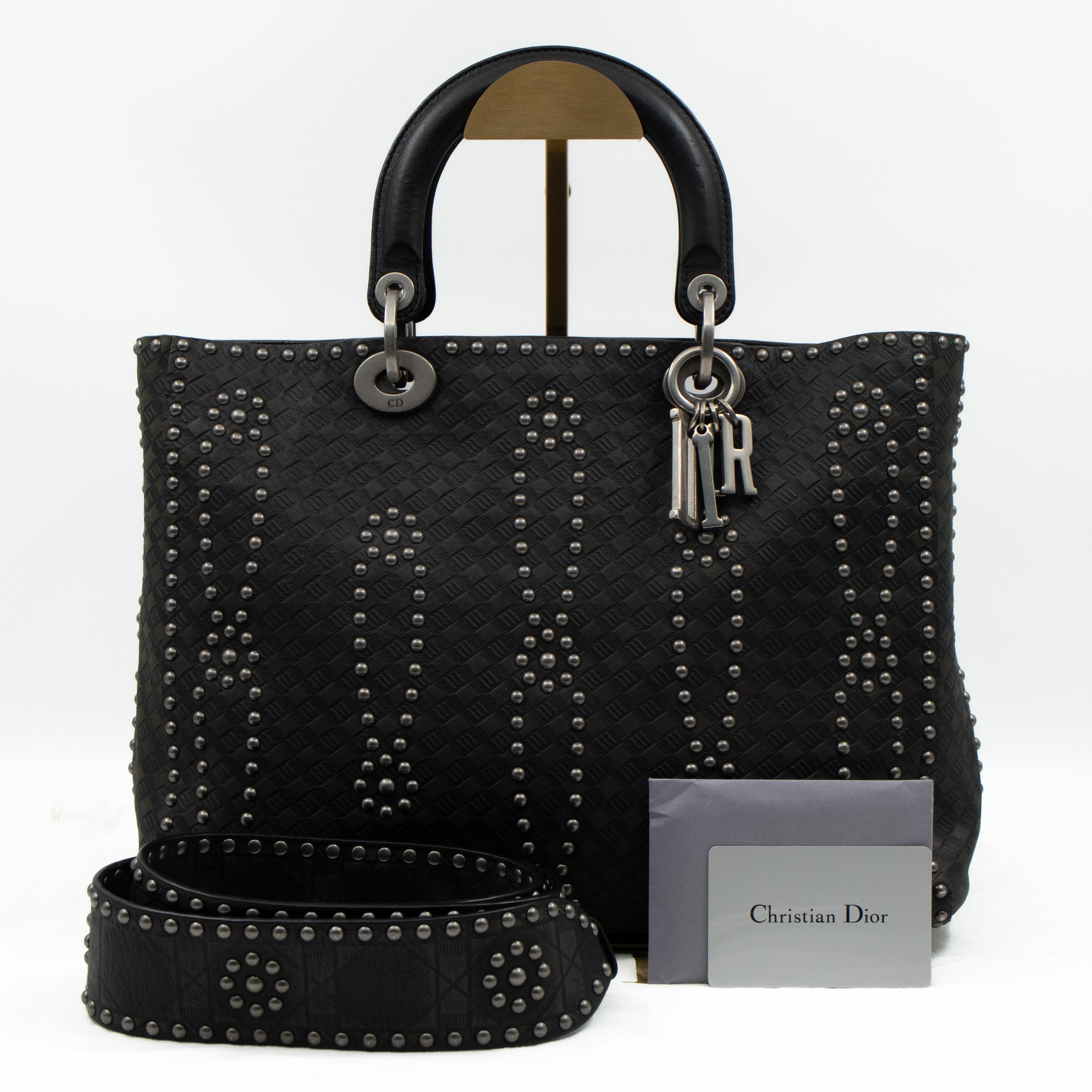 Lady dior black online studded