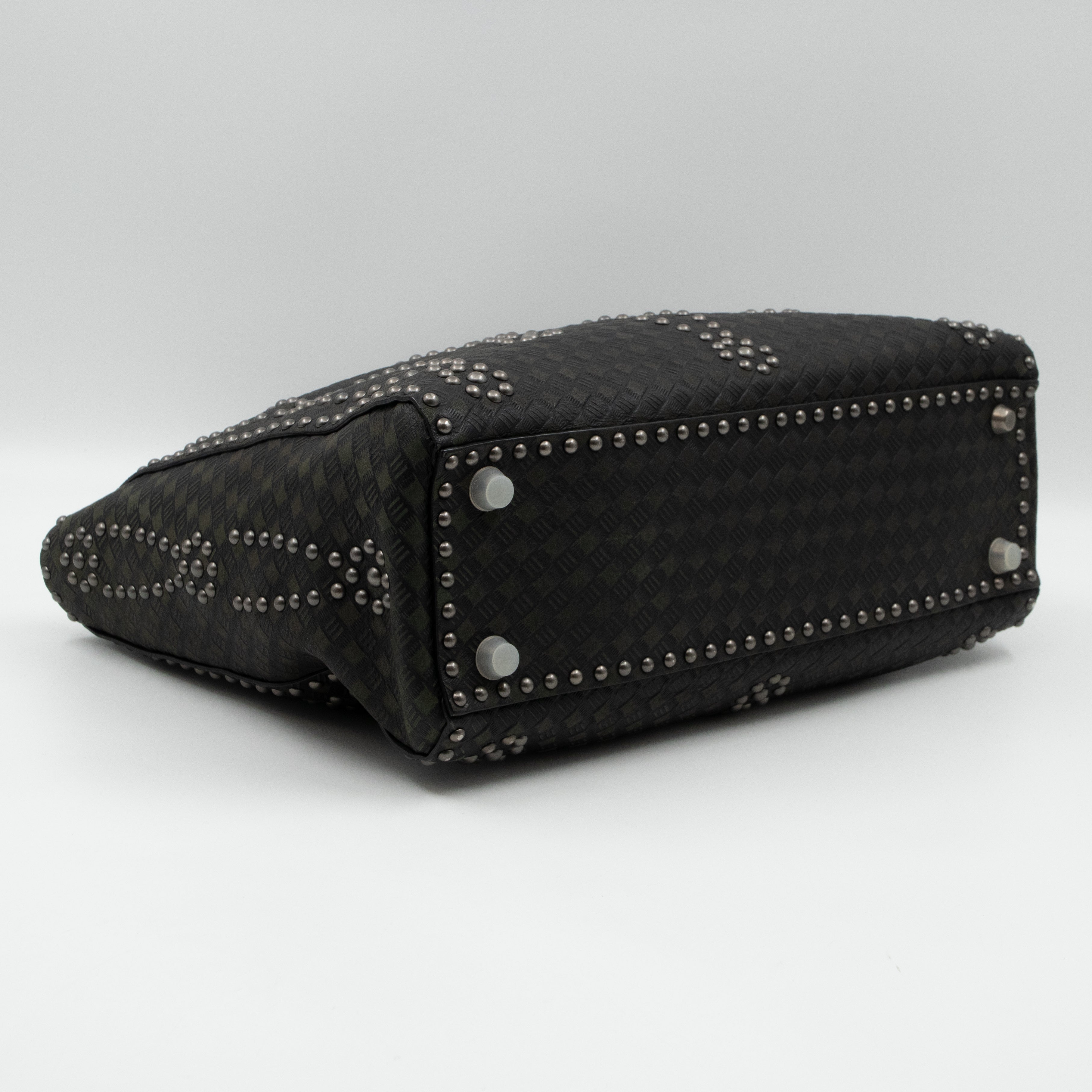 Lady Dior Large Supple Studded Black Calfskin Leather