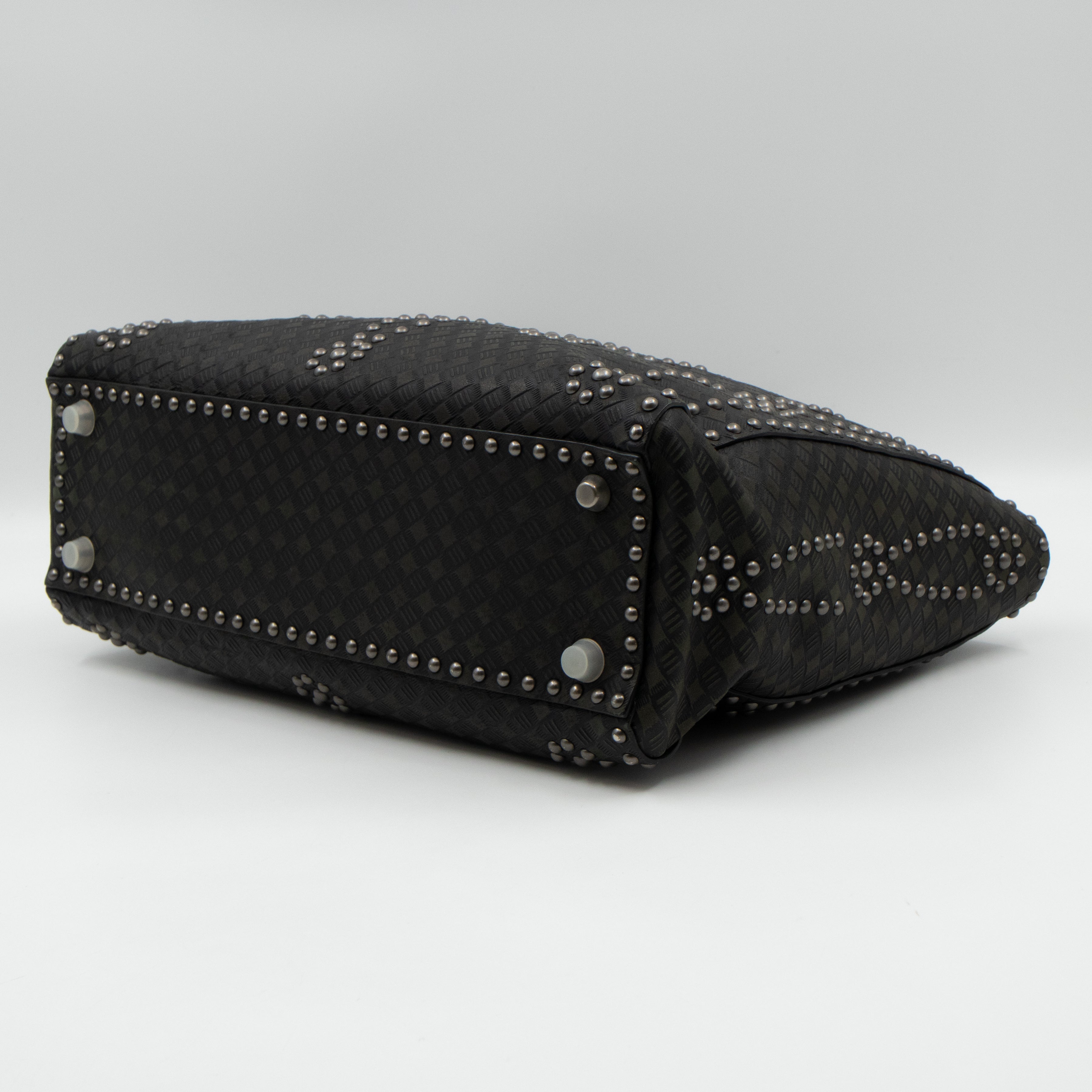 Lady Dior Large Supple Studded Black Calfskin Leather