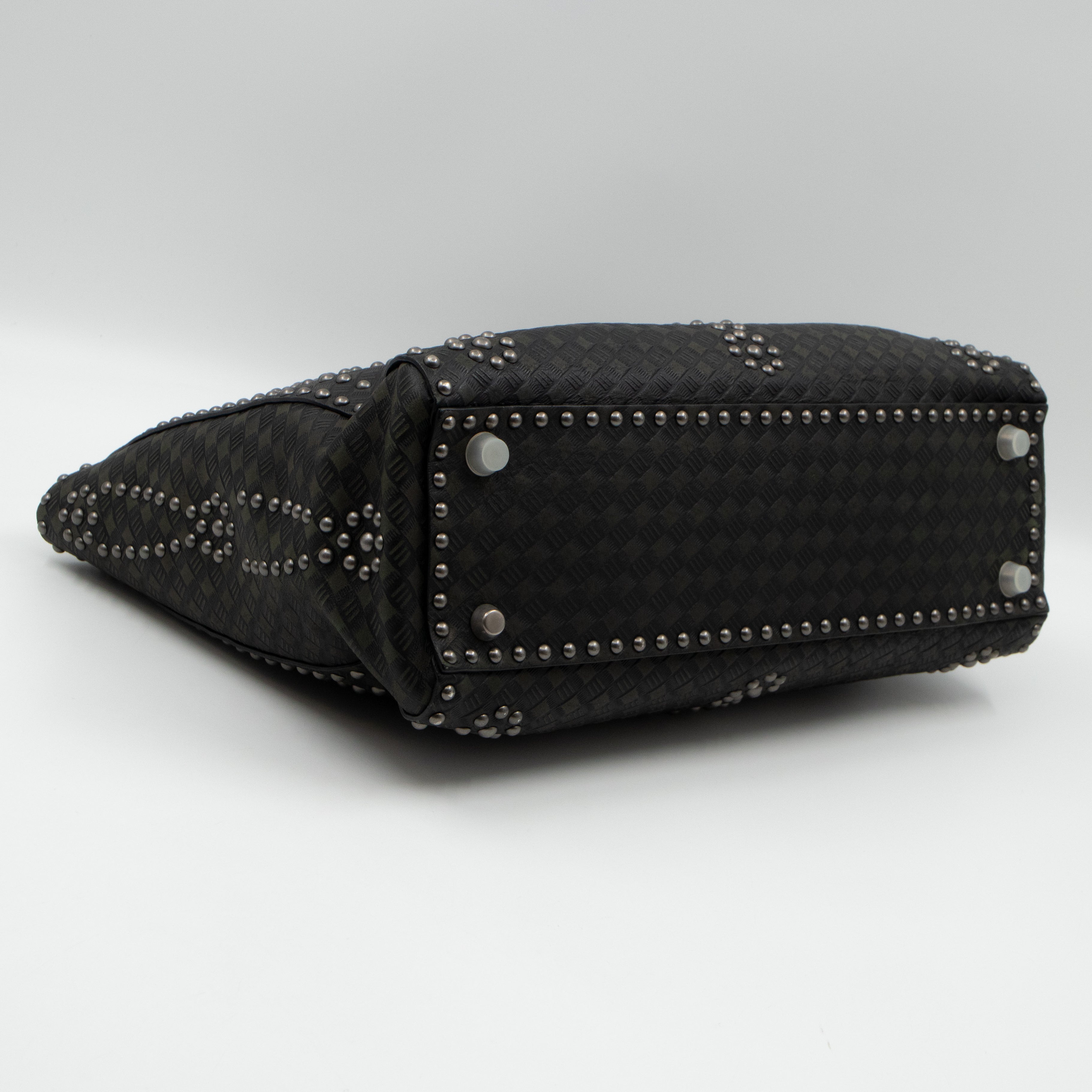 Lady Dior Large Supple Studded Black Calfskin Leather