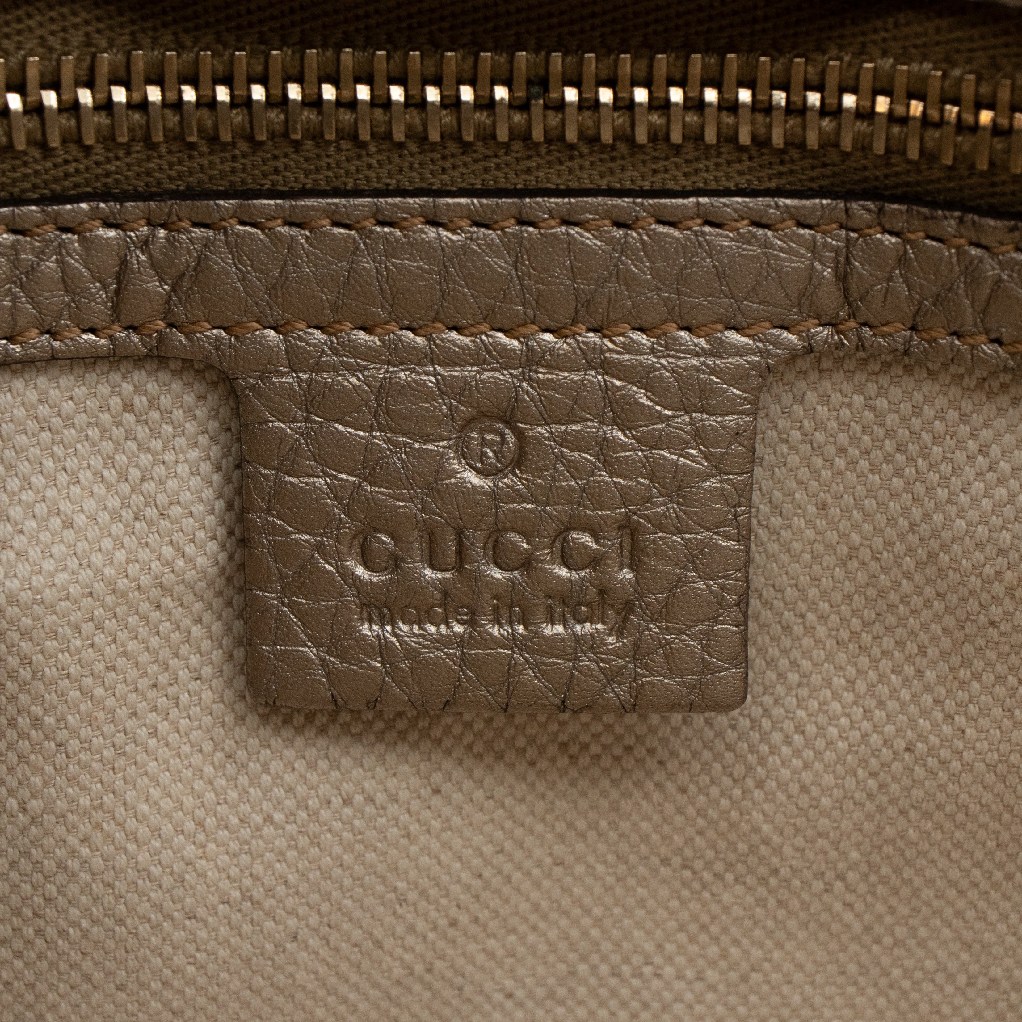 Bamboo Shopper Tote Champagne Leather