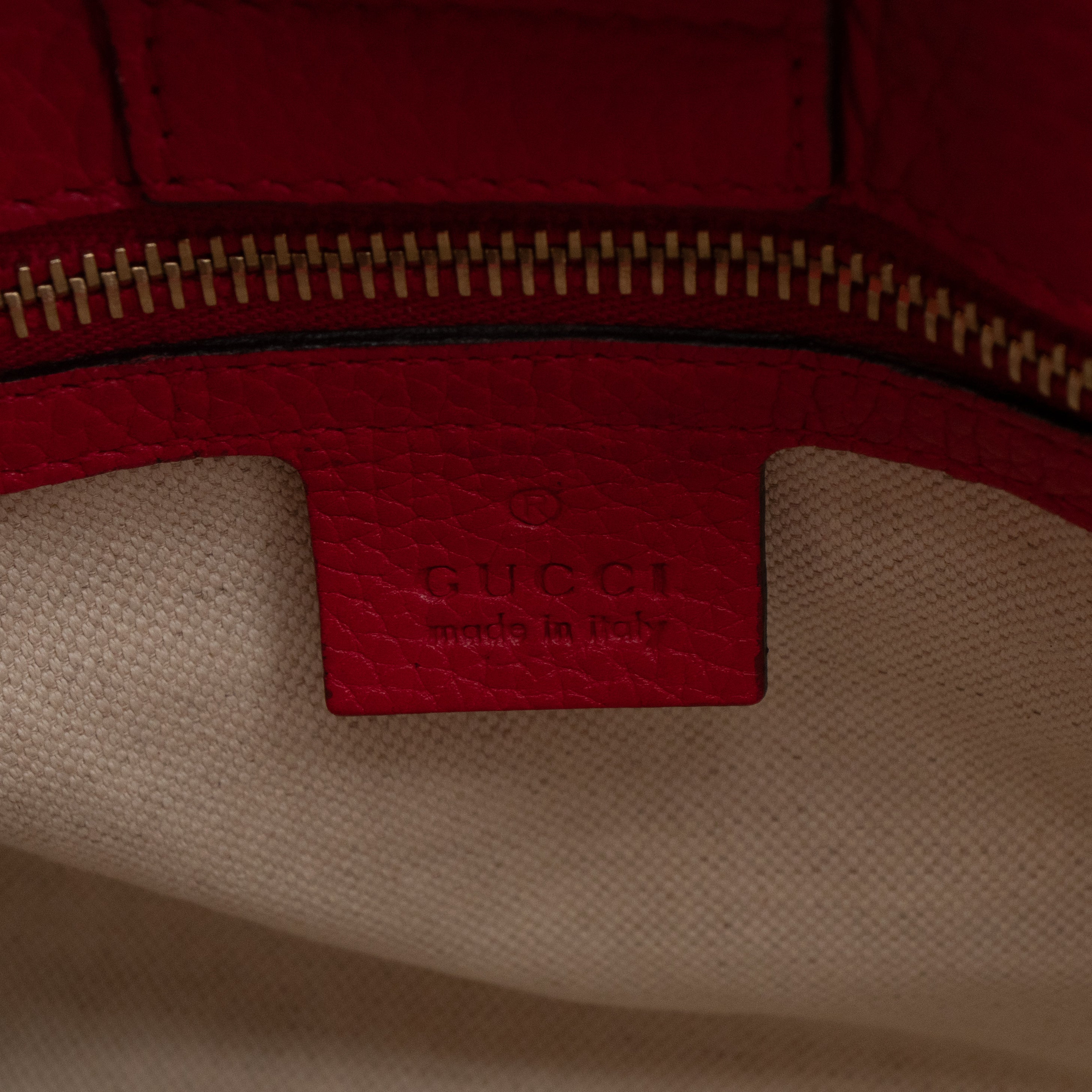 Bamboo Shopper Tote Red Orange Leather