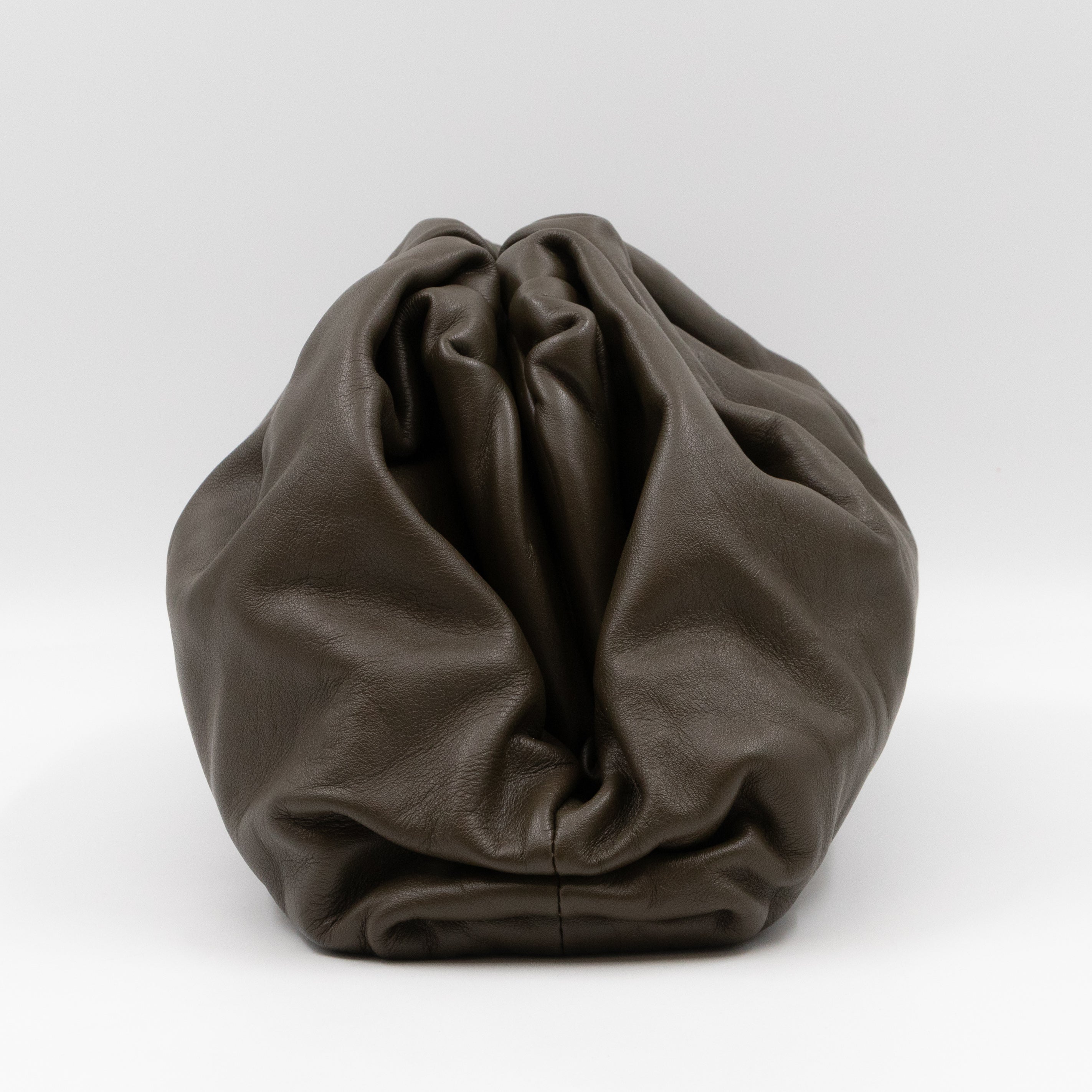 The Pouch Clutch Leather Green