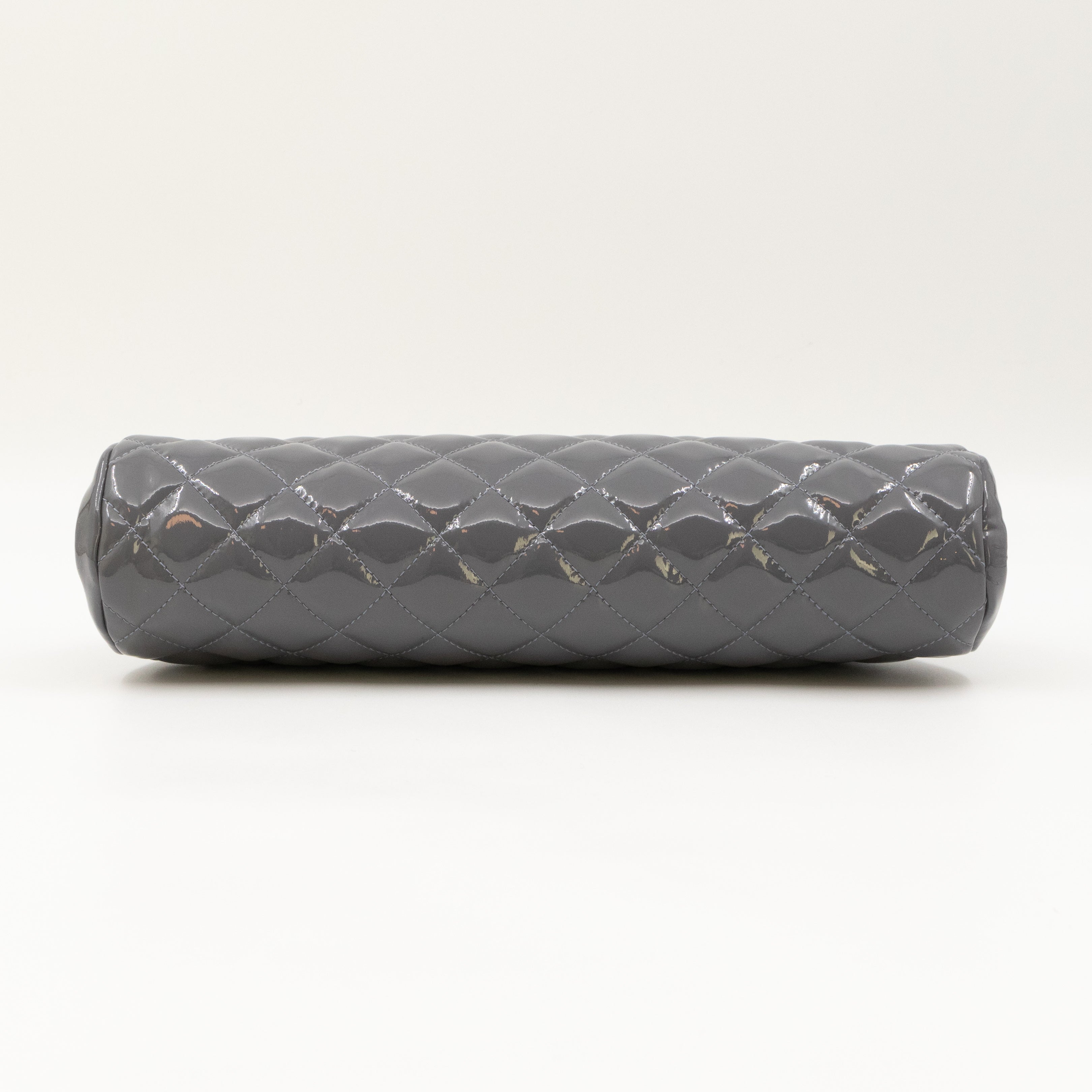 Timeless Clutch Quilted Lavender Blue Patent Leather