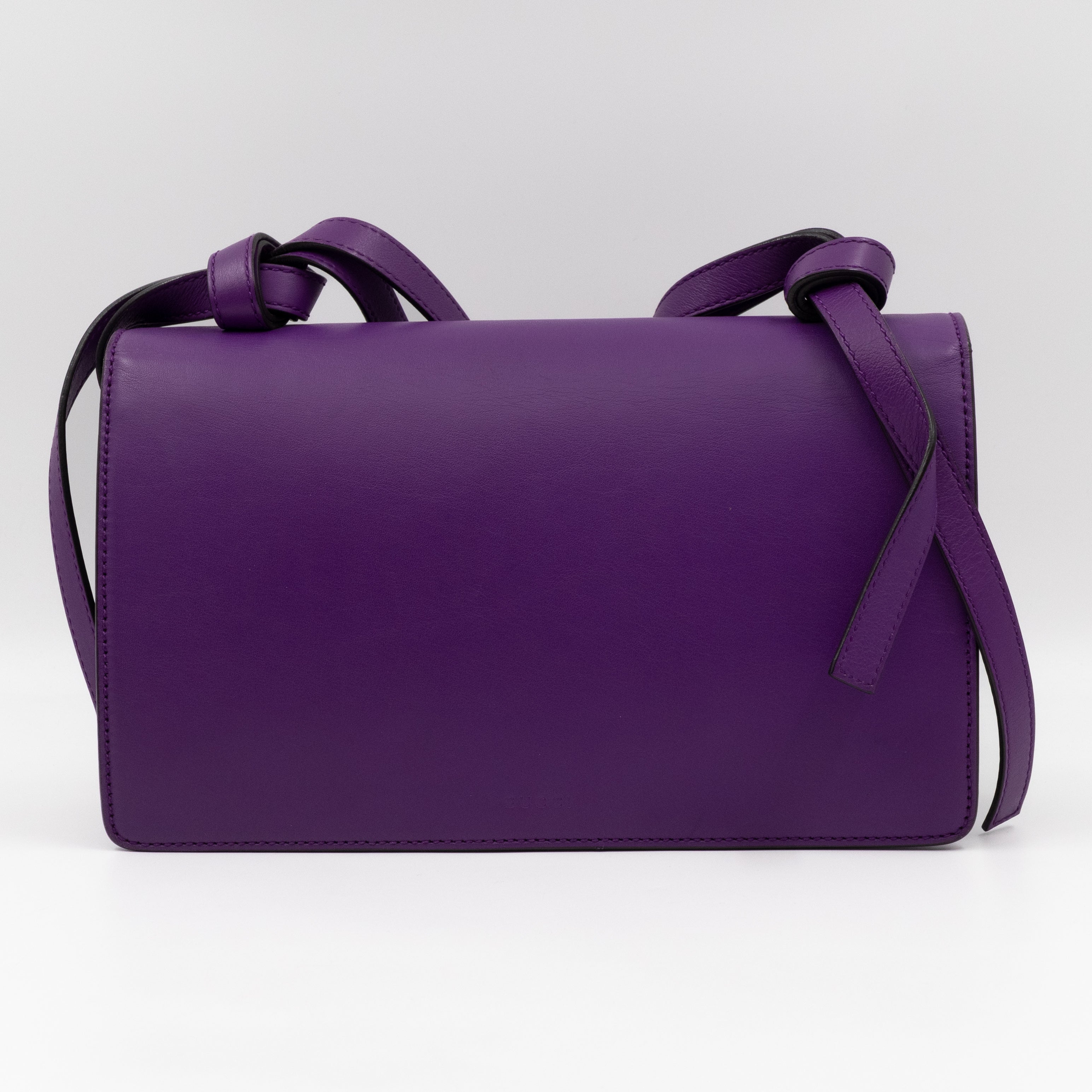 Animalier Medium Shoulder Bag Purple Leather