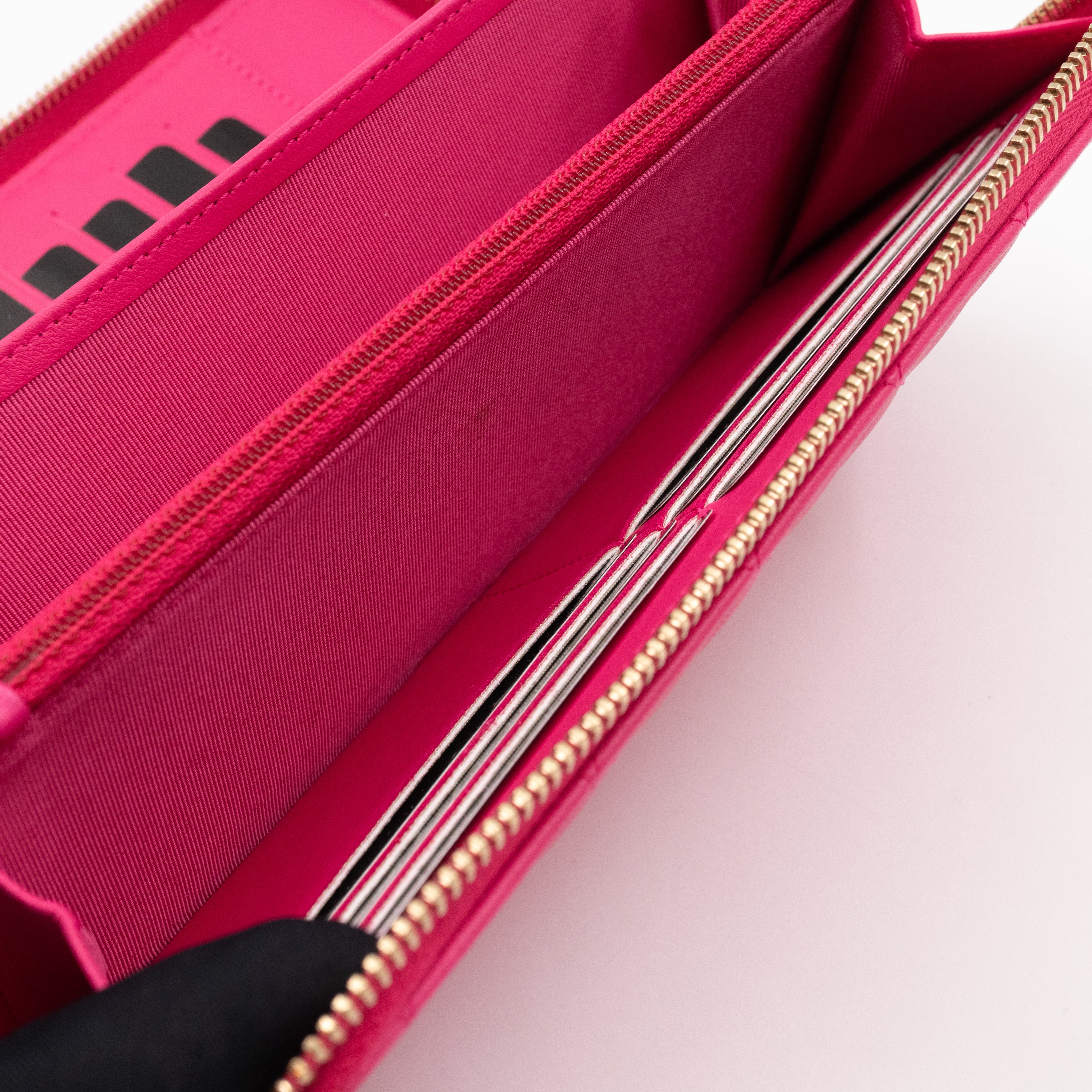 Zip Around Organizer Wallet Pink Leather