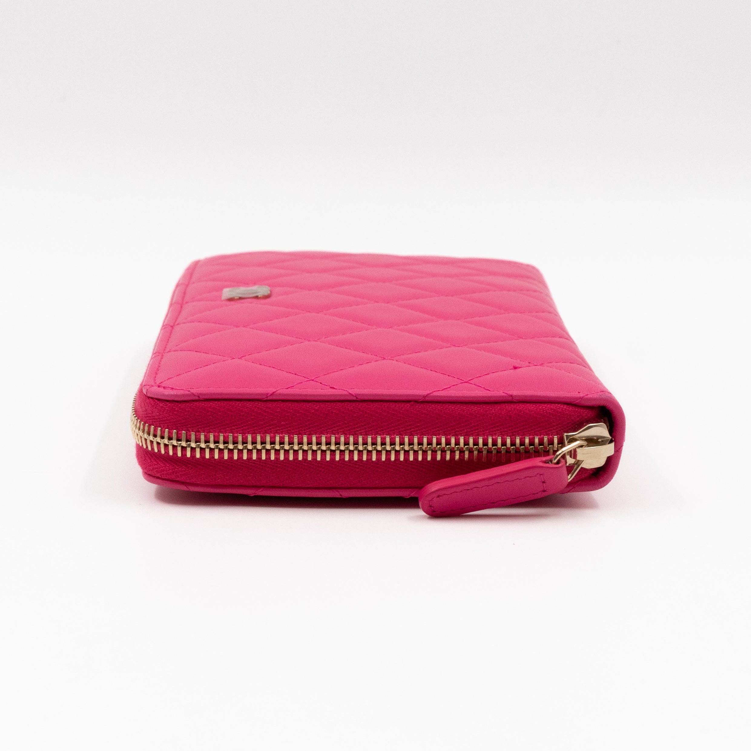 Zip Around Organizer Wallet Pink Leather