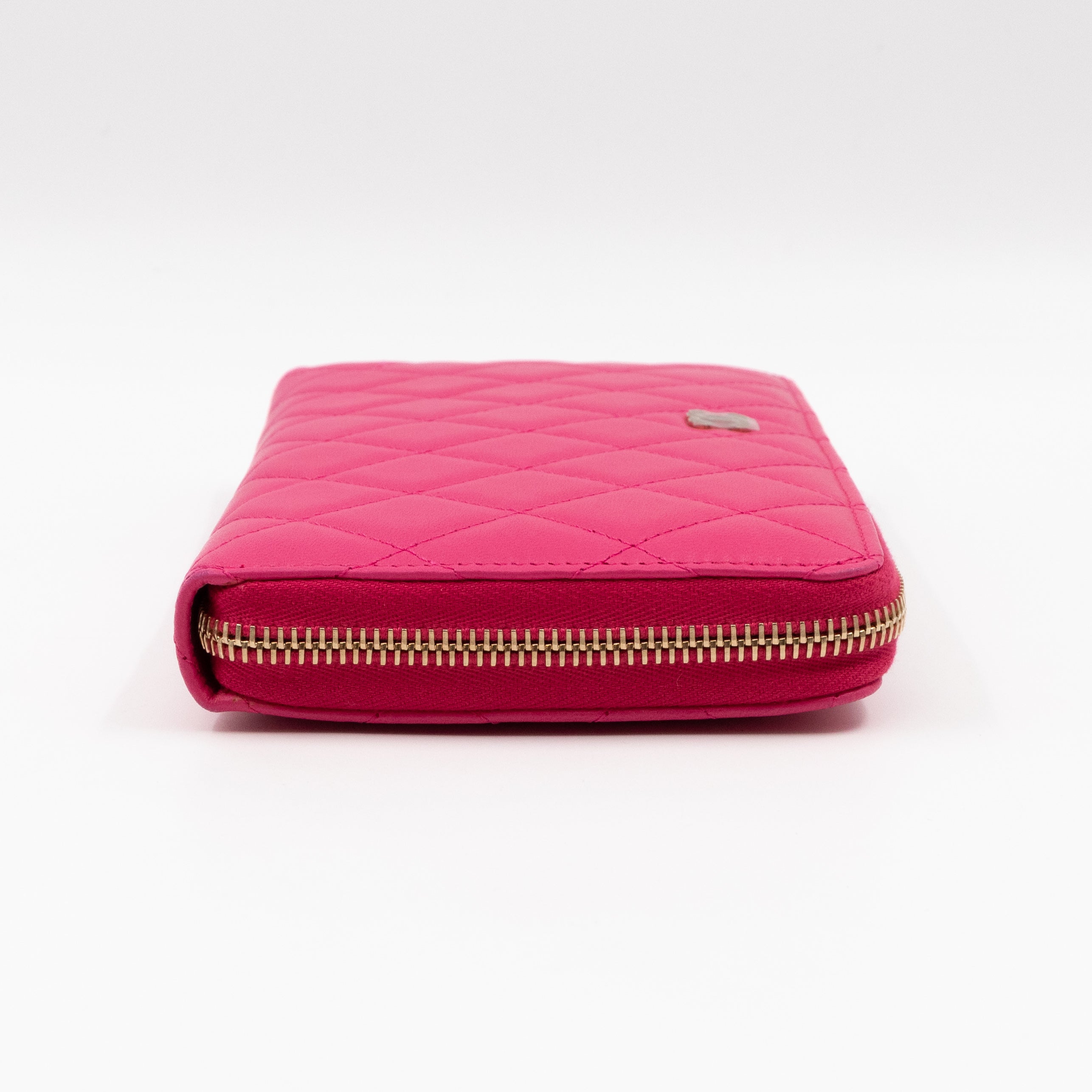 Zip Around Organizer Wallet Pink Leather
