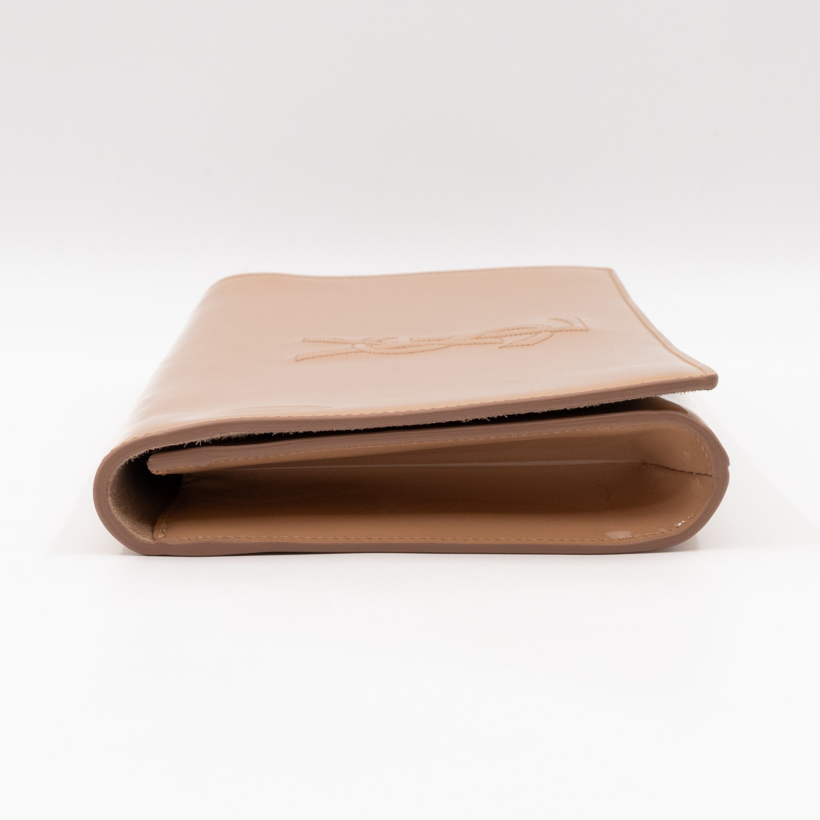 Belle De Jour Clutch Large Patent Leather Rose Beige