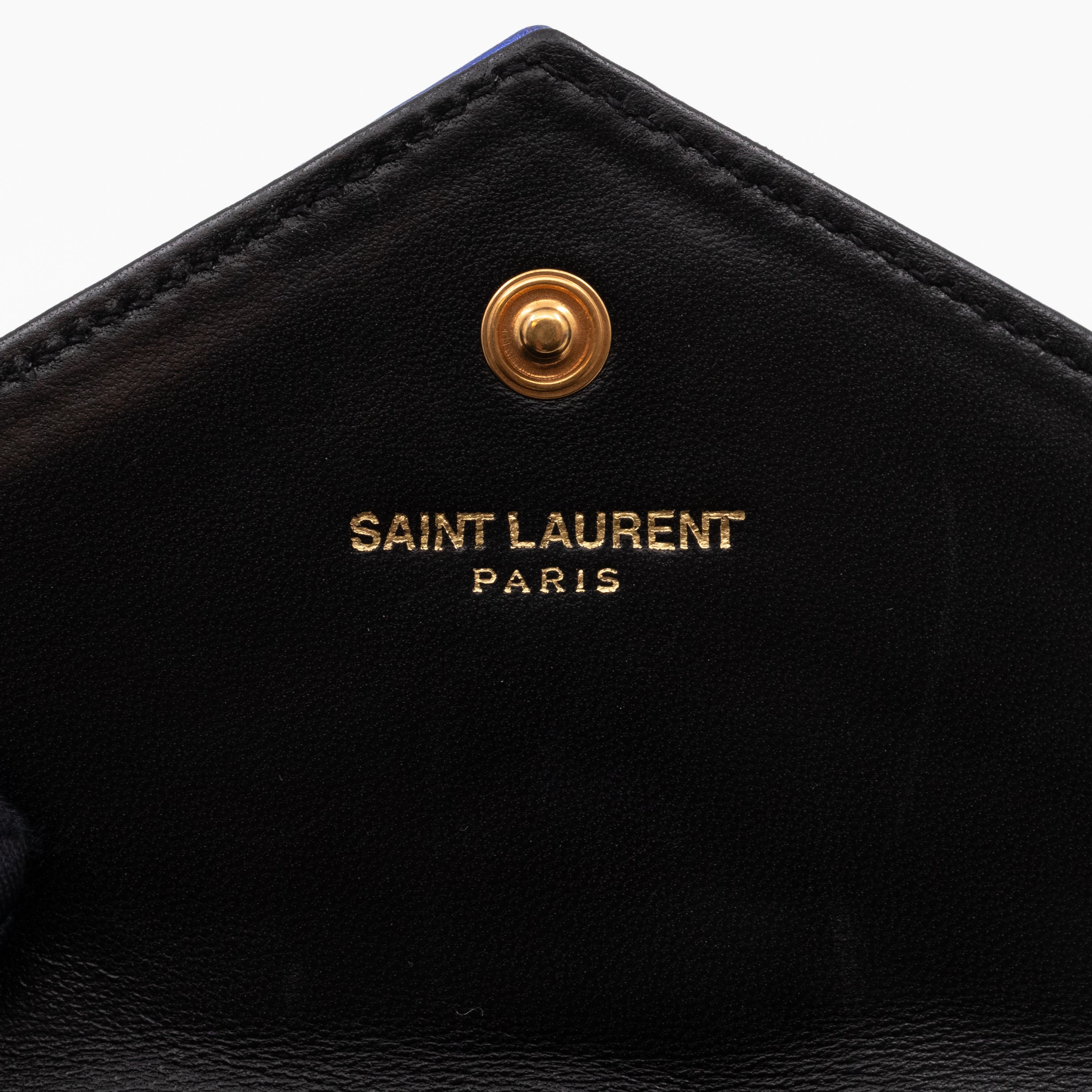 Classic Monogram College Envelope Wallet Metallic Chevron Leather