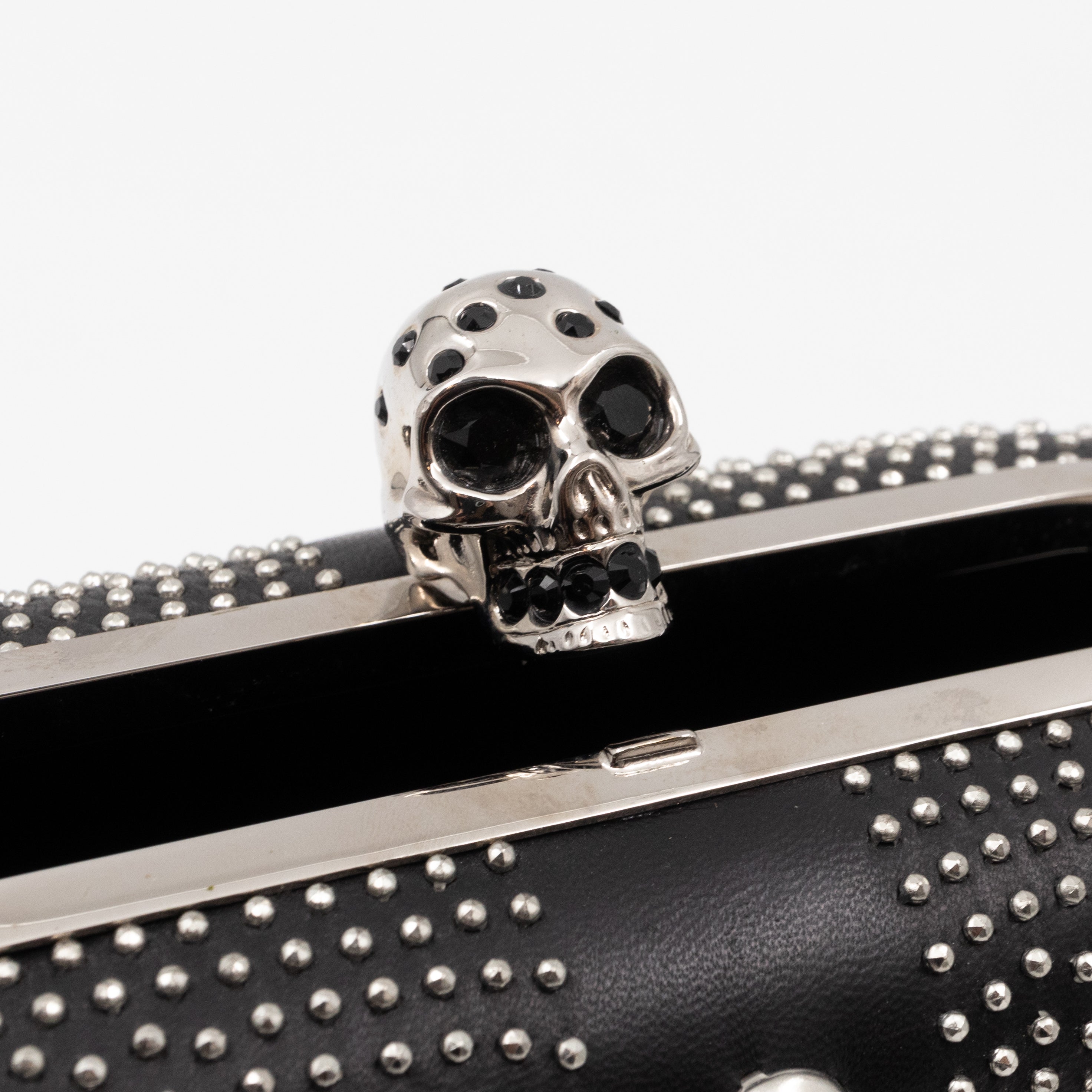 Skull Clutch Britannia Union Jack Studded Black Leather