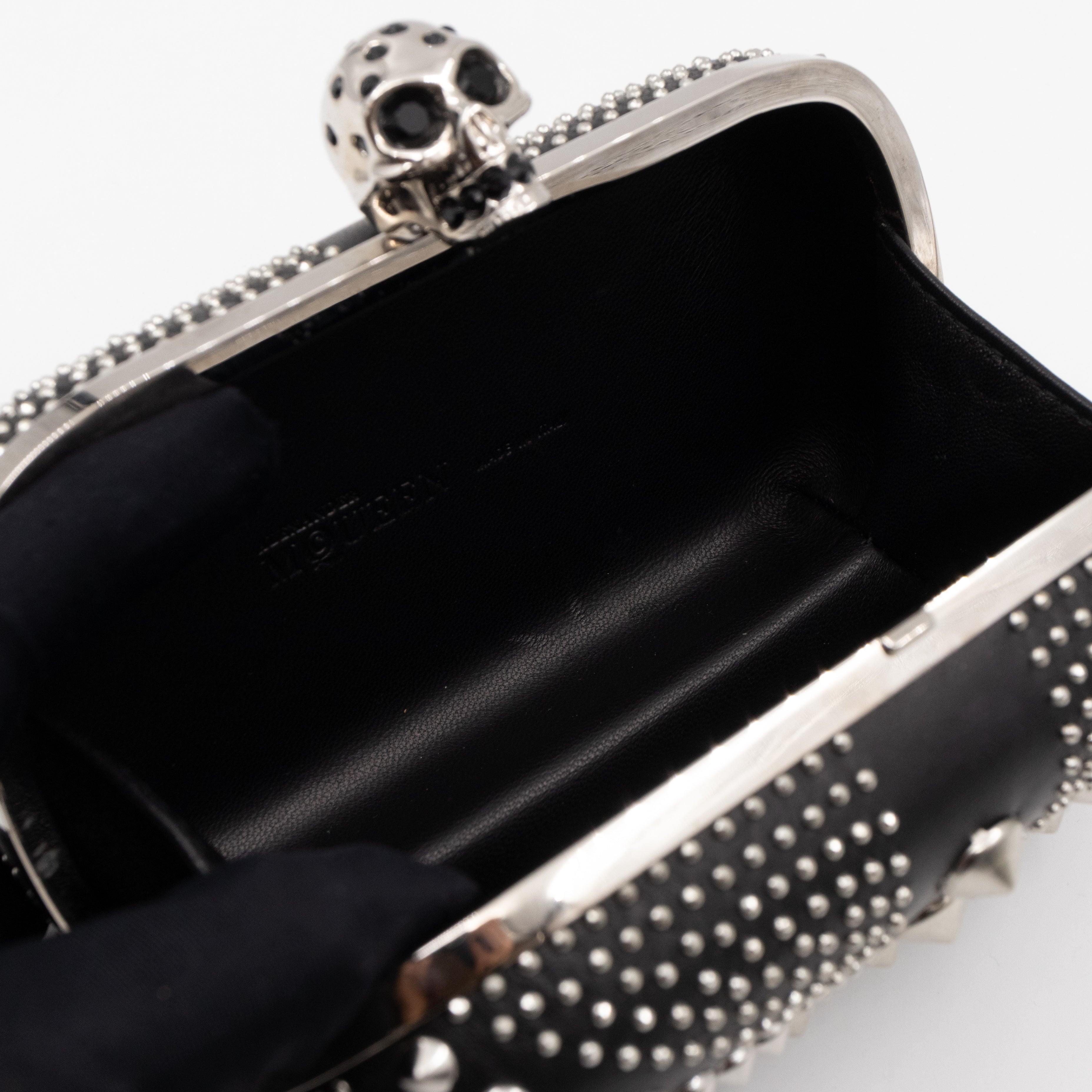 Skull Clutch Britannia Union Jack Studded Black Leather