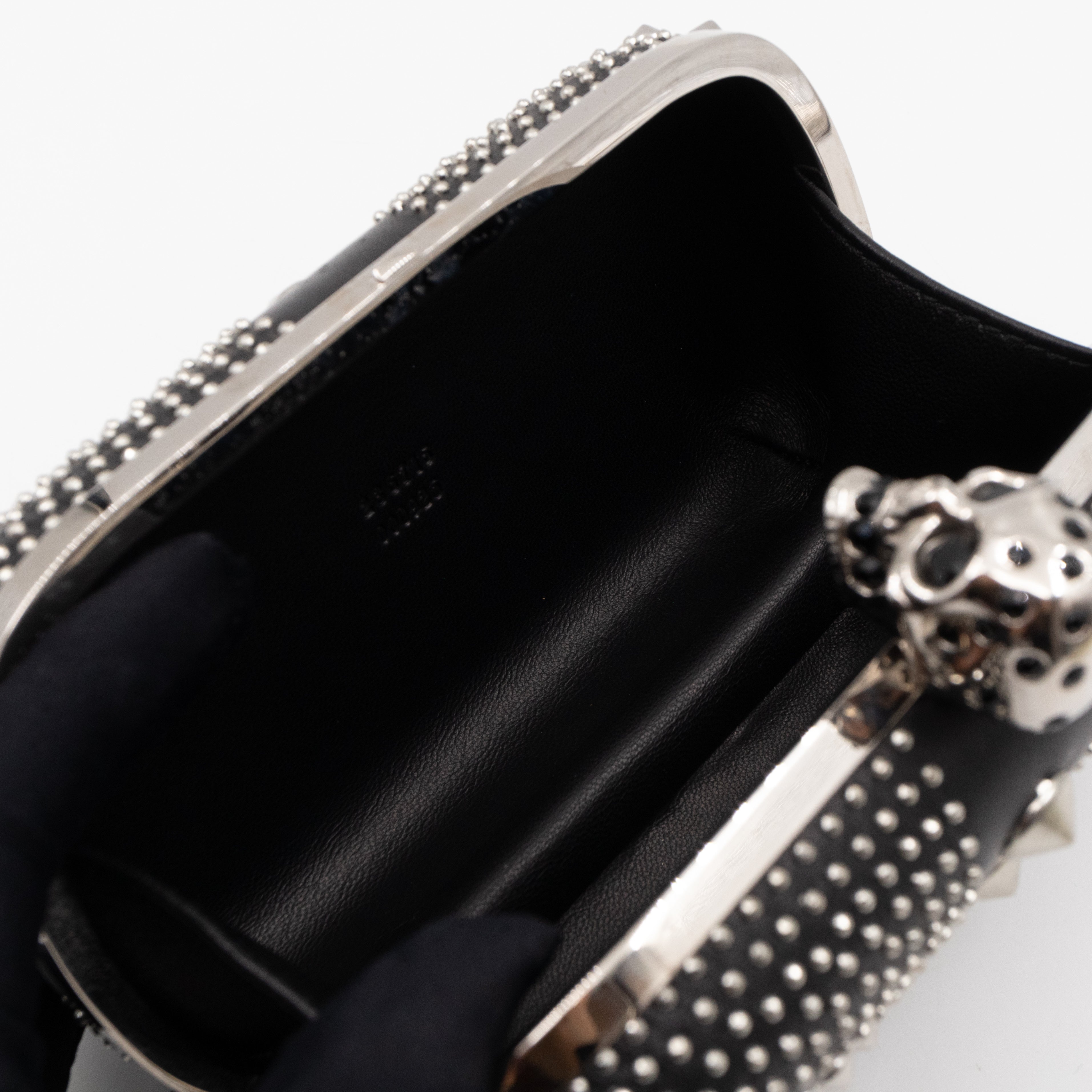 Skull Clutch Britannia Union Jack Studded Black Leather