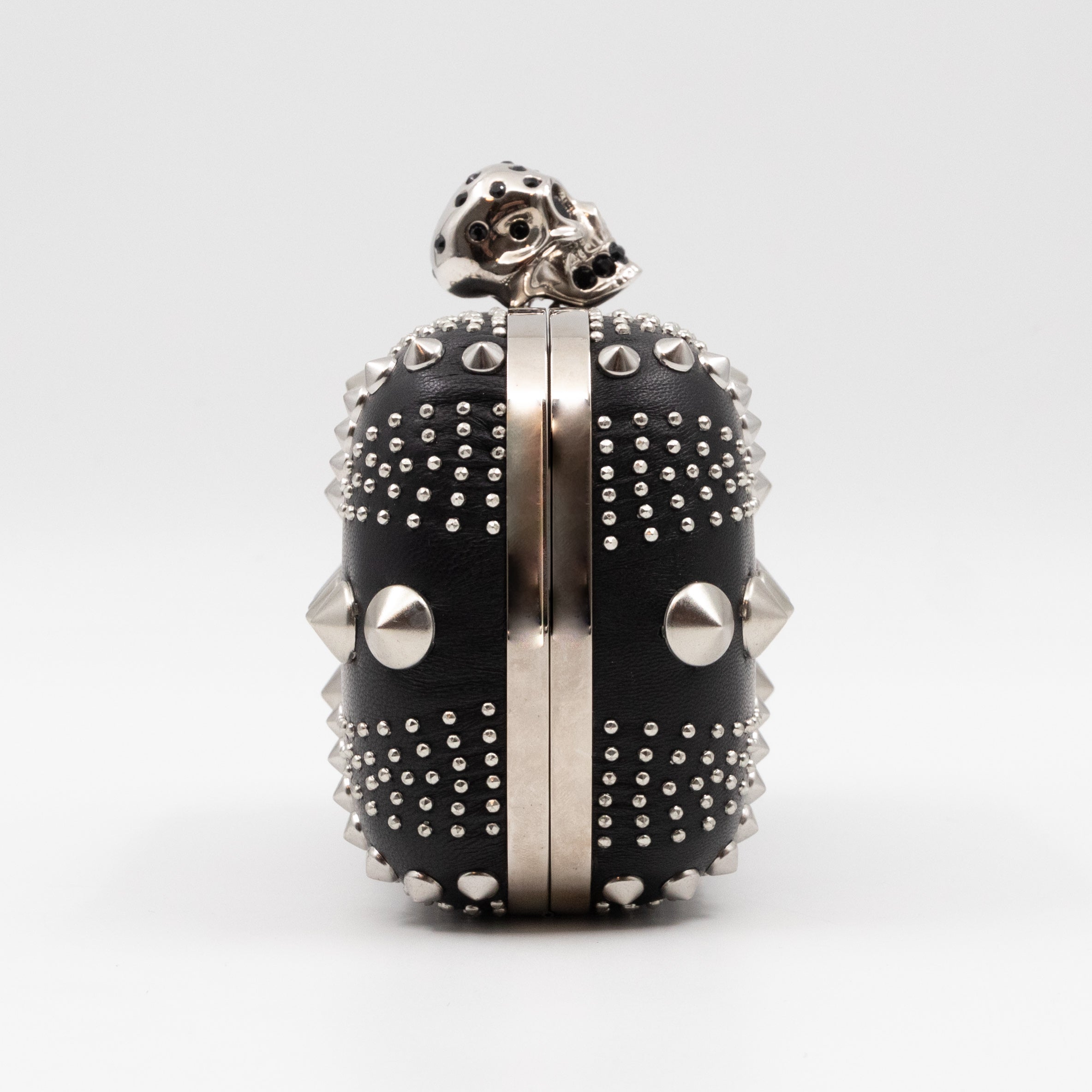 Skull Clutch Britannia Union Jack Studded Black Leather