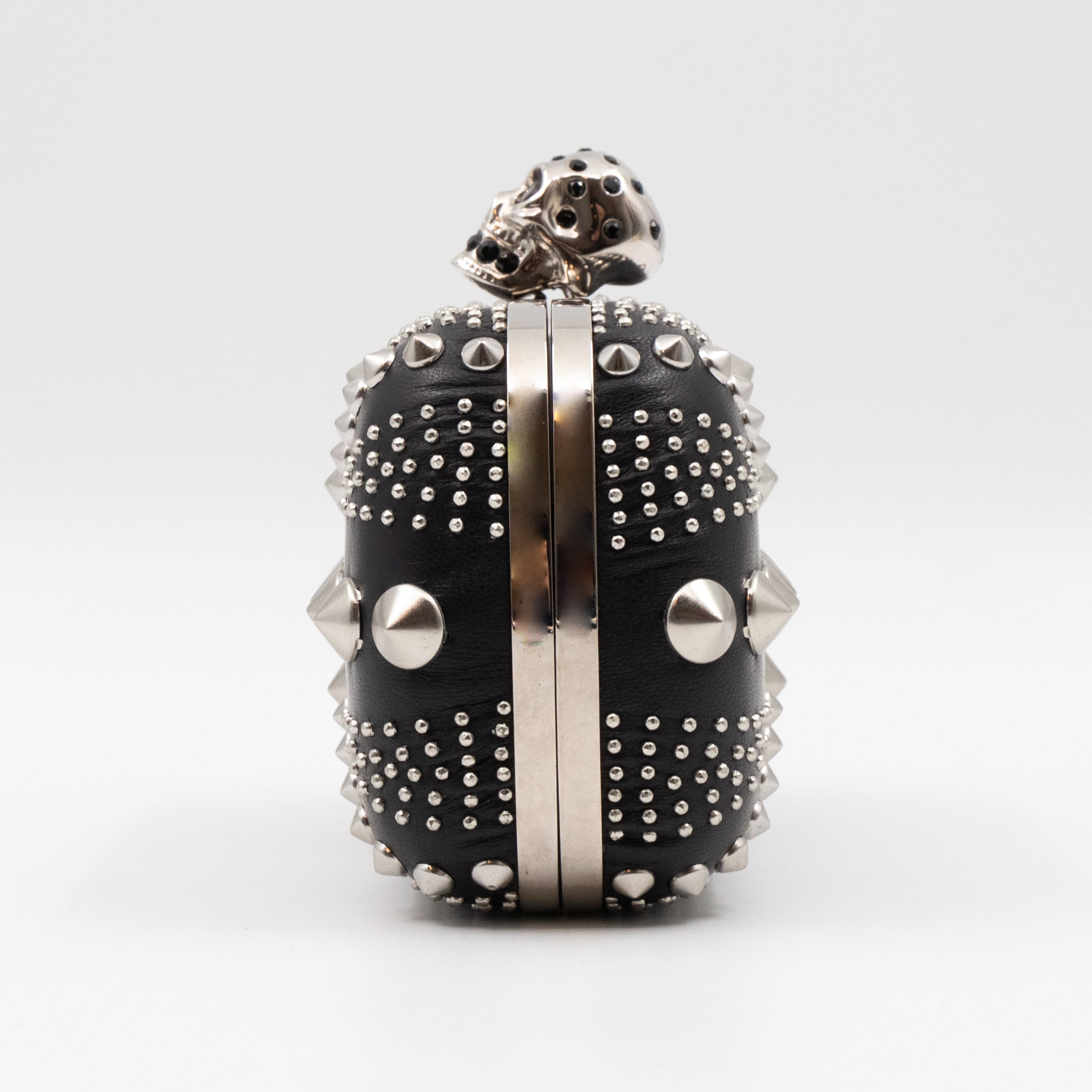 Skull Clutch Britannia Union Jack Studded Black Leather