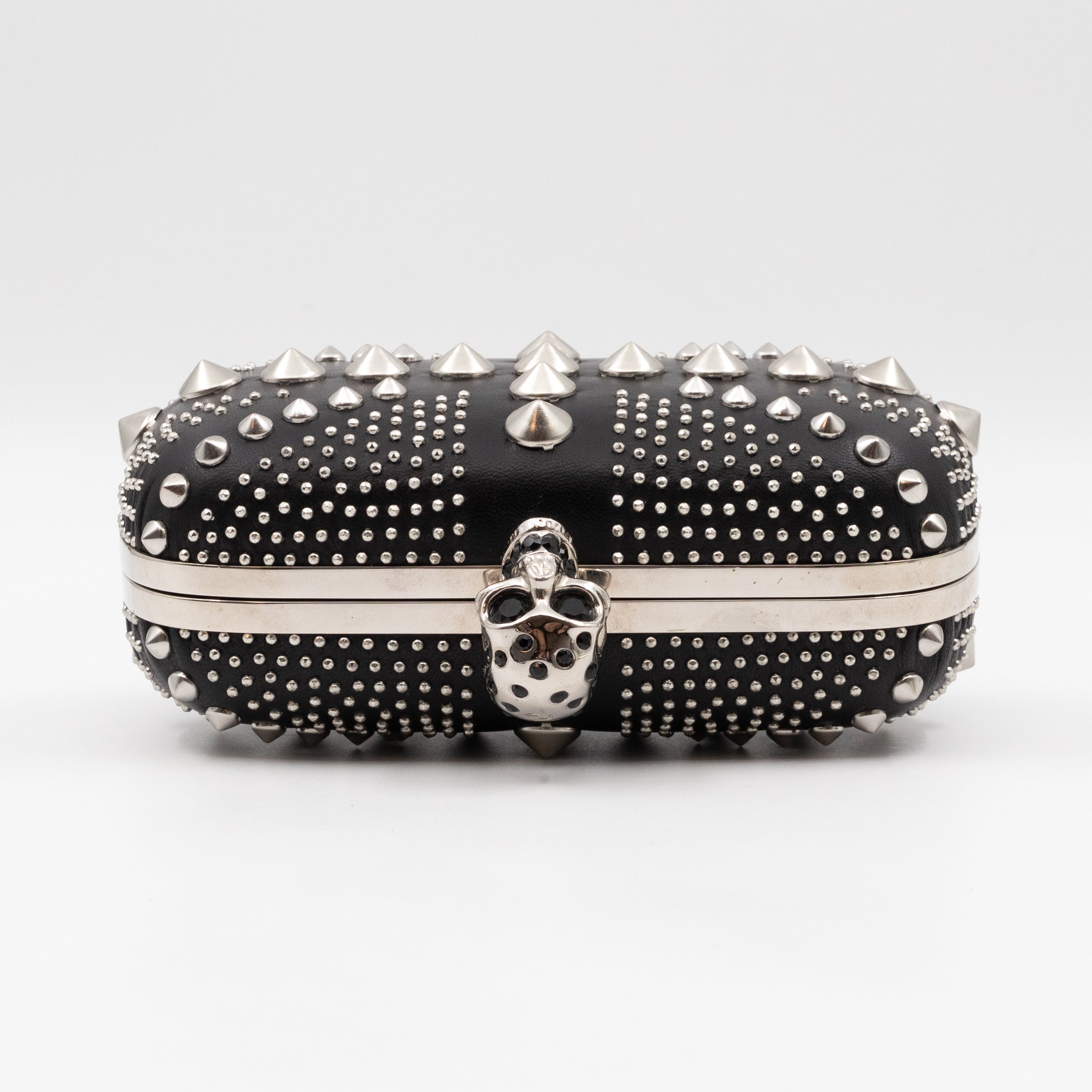 Skull Clutch Britannia Union Jack Studded Black Leather
