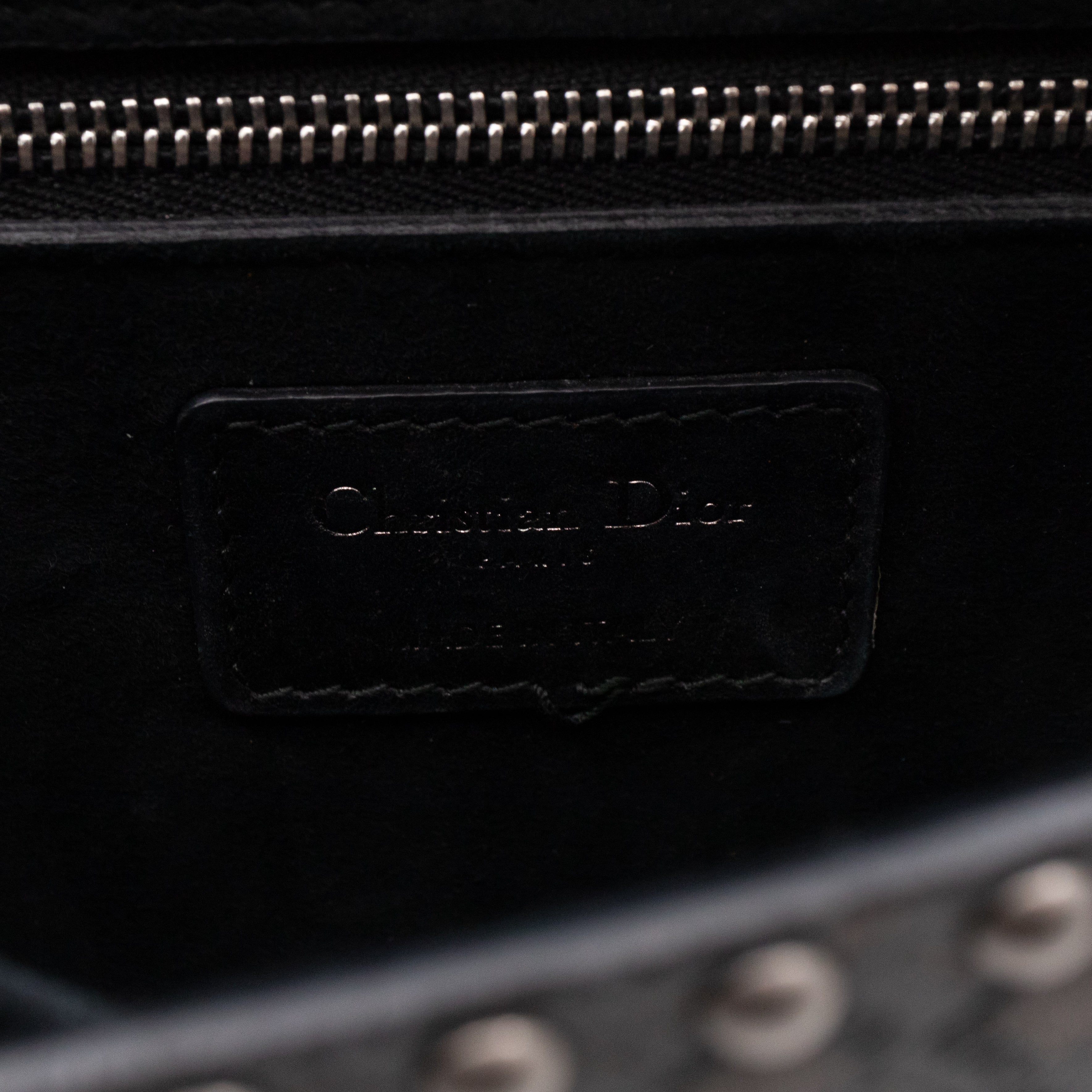 Addict Medium Black Calfskin Ruthenium